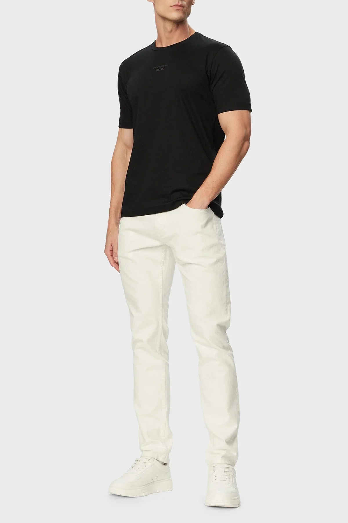 Boss Pamuklu Sırt Baskılı Regular Fit Bisiklet Yaka Erkek T Shirt 50561856 001 SİYAH - 2