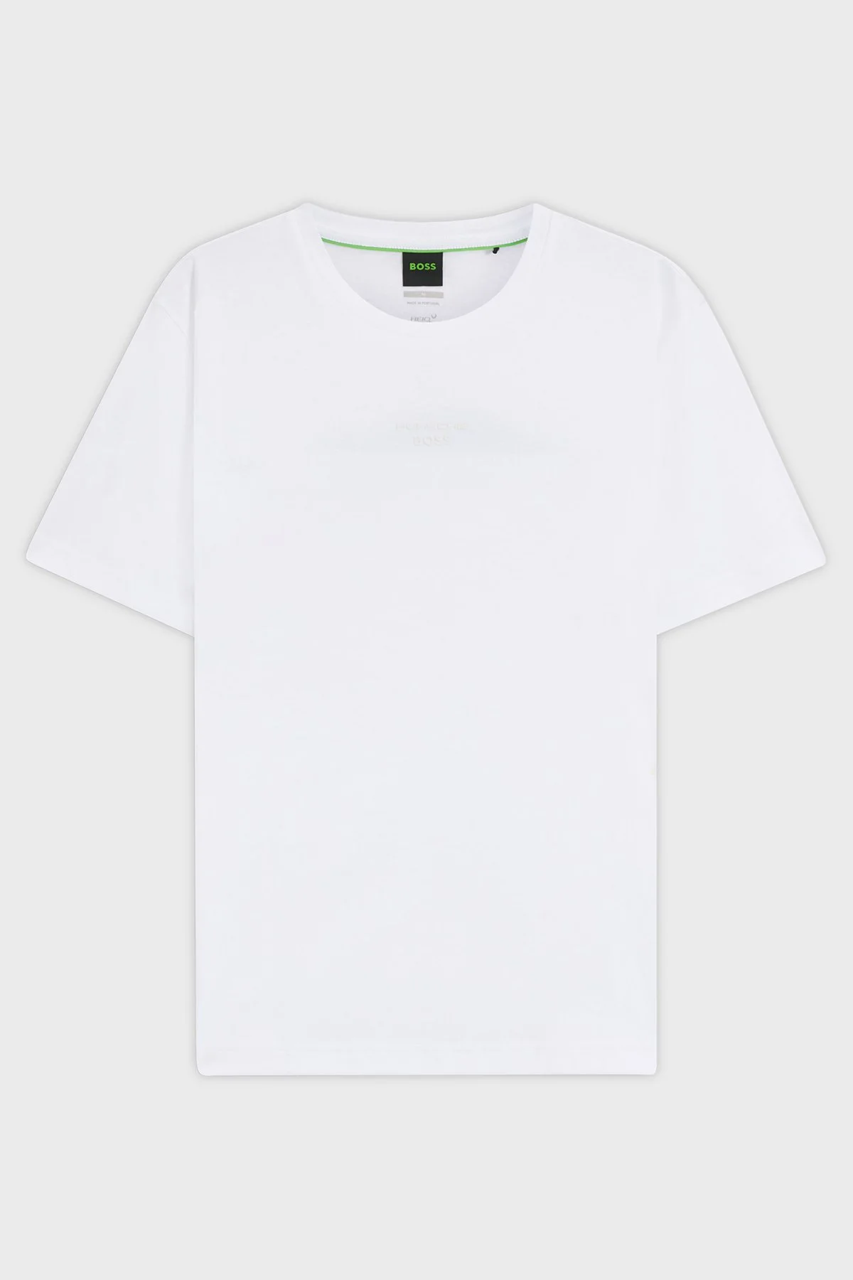 Boss Pamuklu Sırt Baskılı Regular Fit Bisiklet Yaka Erkek T Shirt 50561856 100 BEYAZ - 4