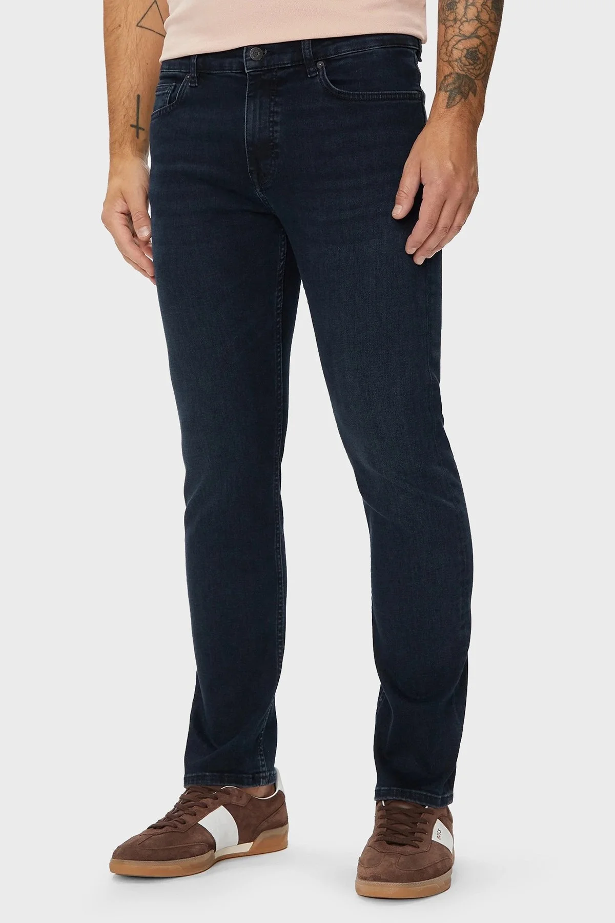 Boss Pamuklu Slim Fit Dar Paça Jeans Erkek Kot Pantolon 50524087 404 LACİVERT - 1