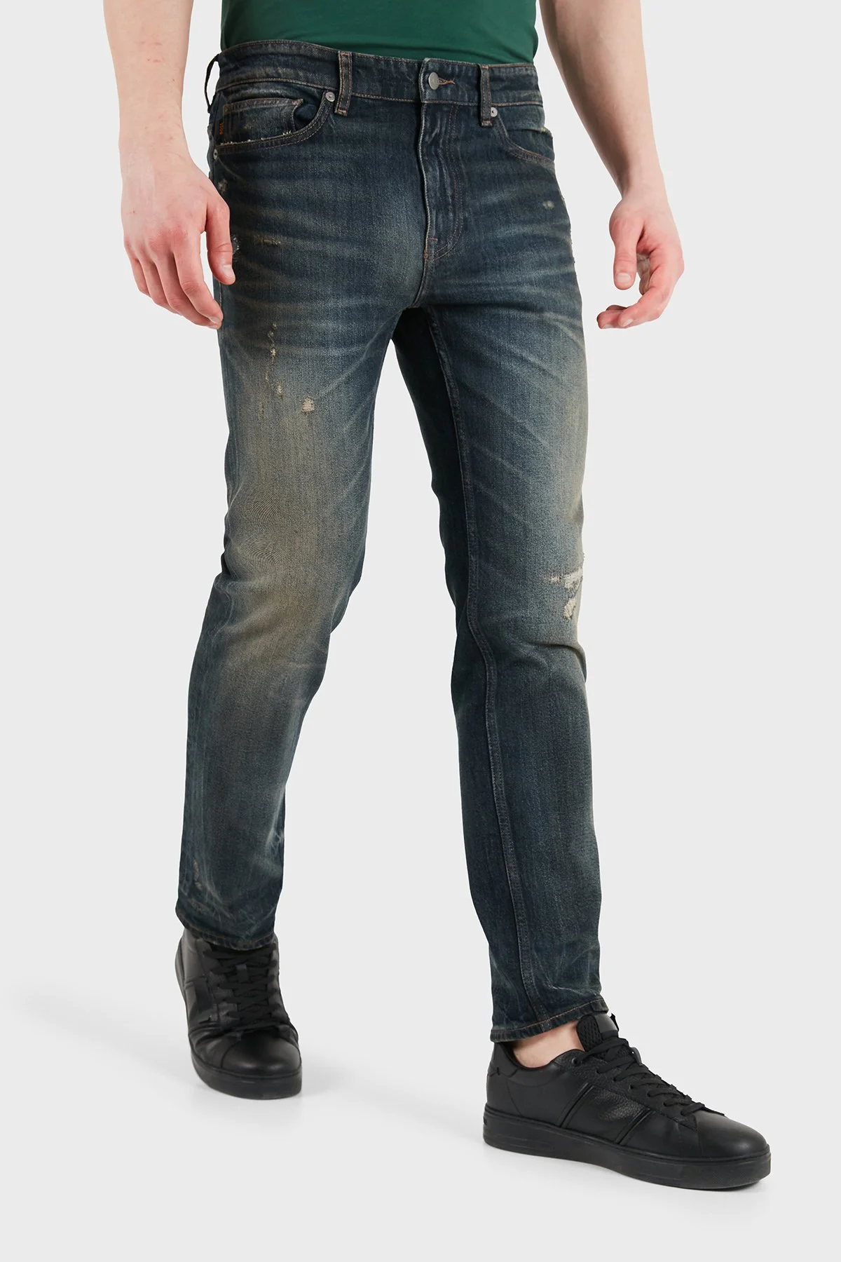 Boss Pamuklu Slim Fit Dar Paça Jeans Erkek Kot Pantolon 50553427 405 LACİVERT - 5