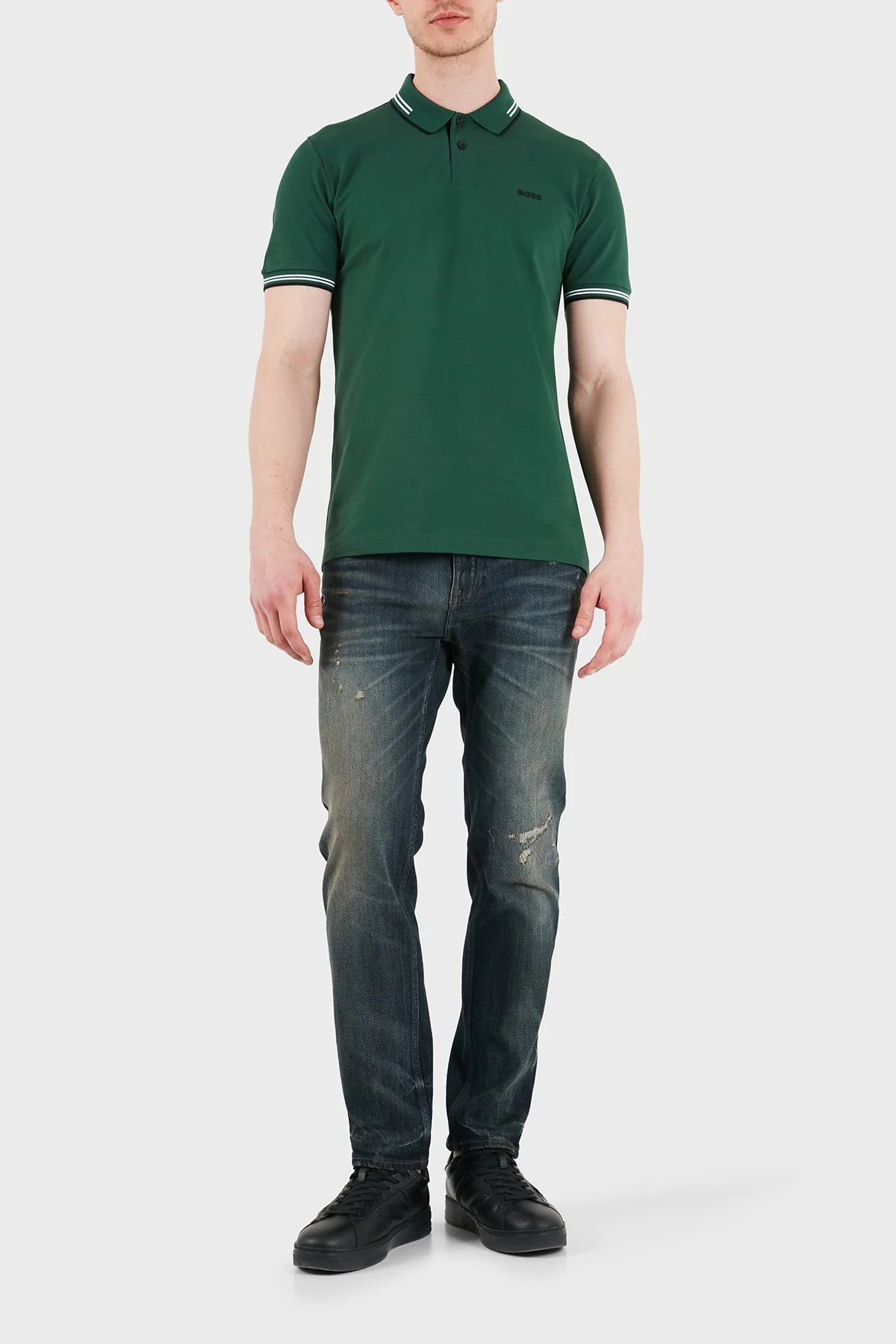 Boss Pamuklu Slim Fit Düğmeli Erkek Polo 50506193 363 HAKİ - 2