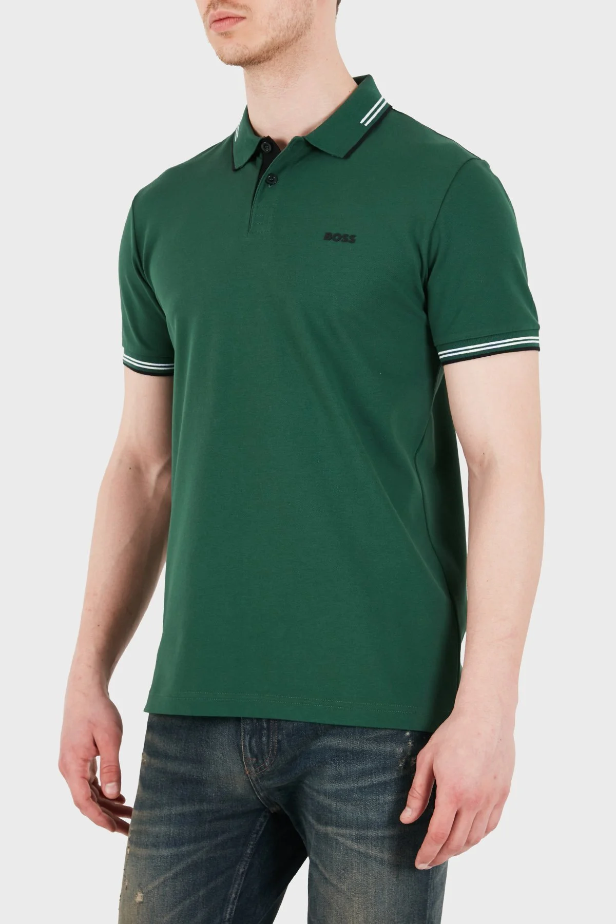 Boss Pamuklu Slim Fit Düğmeli Erkek Polo 50506193 363 HAKİ - 5