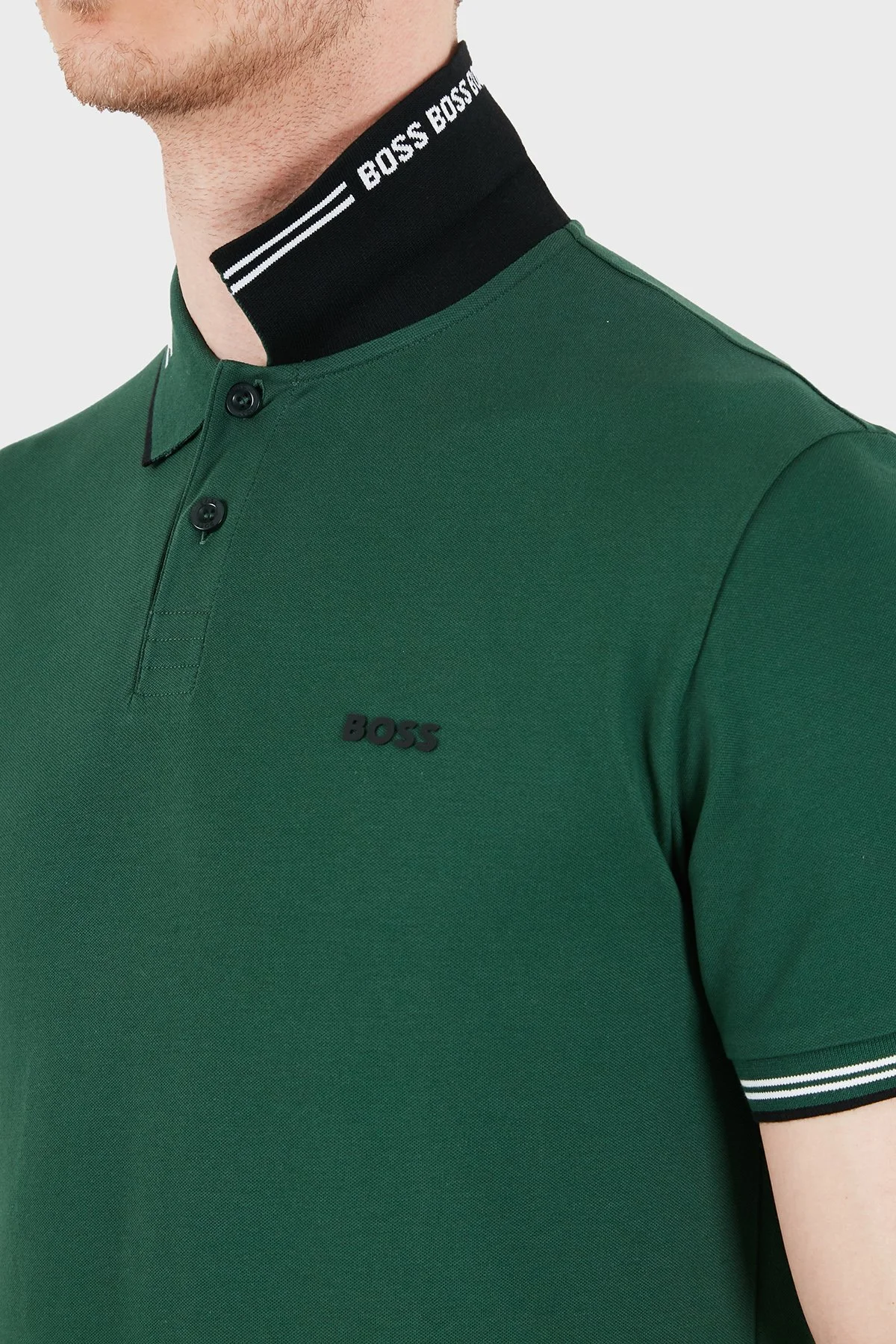 Boss Pamuklu Slim Fit Düğmeli Erkek Polo 50506193 363 HAKİ - 6