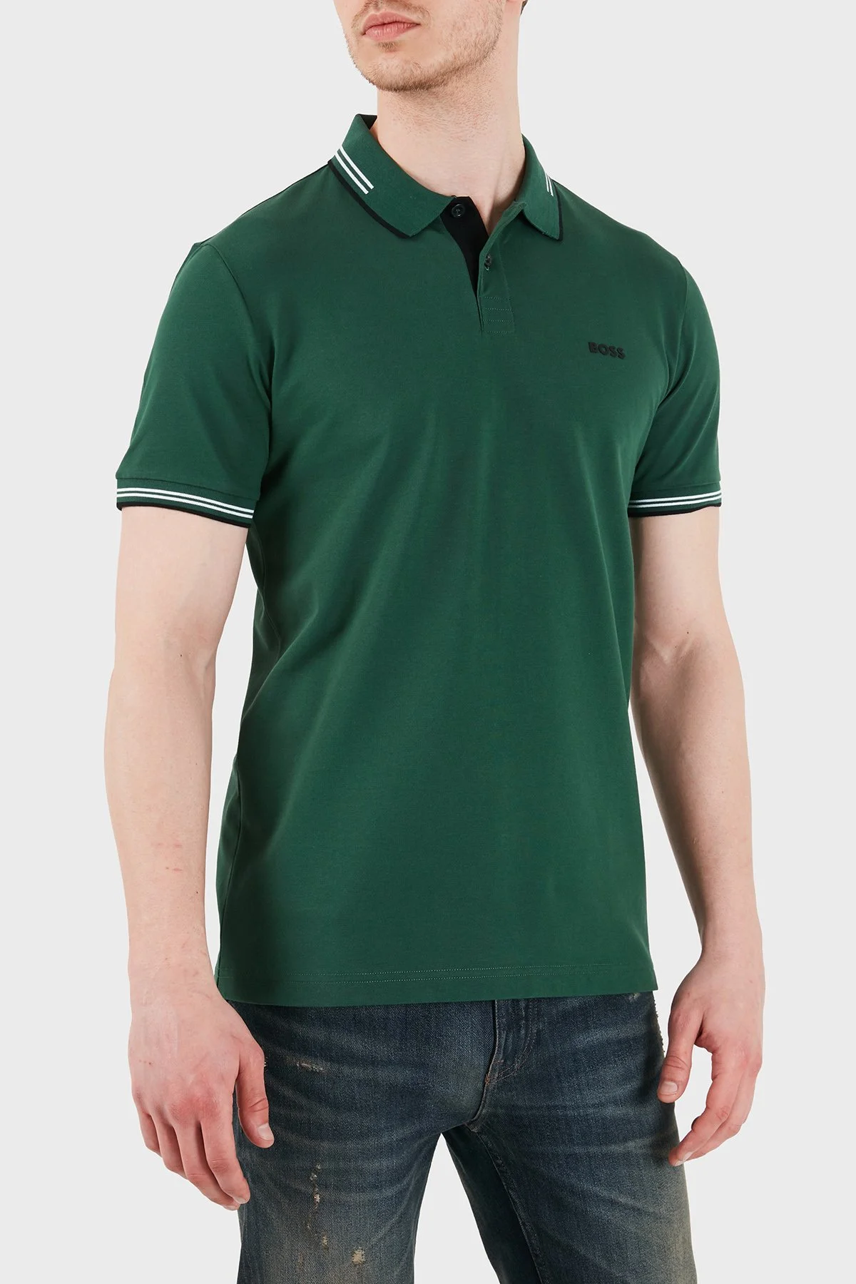 Boss Pamuklu Slim Fit Düğmeli Erkek Polo 50506193 363 HAKİ - 4