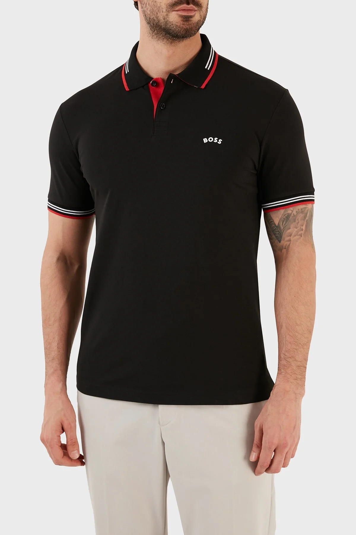 Boss Pamuklu Slim Fit Düğmeli Erkek Polo T Shirt 50469245 005 SİYAH - 2