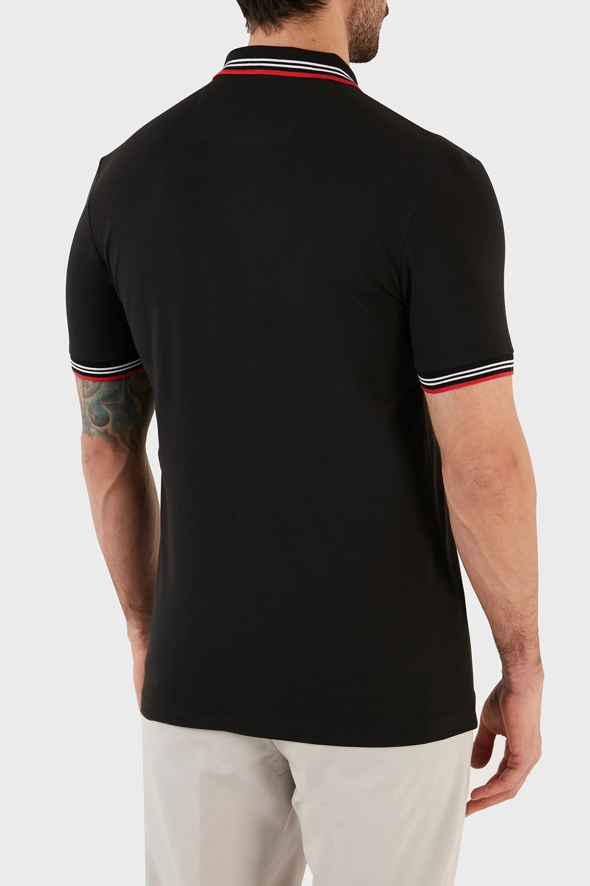 Boss Pamuklu Slim Fit Düğmeli Erkek Polo T Shirt 50469245 005 SİYAH - 6