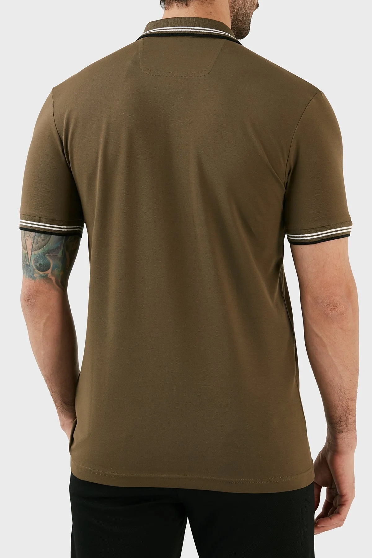 Boss Pamuklu Slim Fit Düğmeli Erkek Polo T Shirt 50469245 307 HAKİ - 6