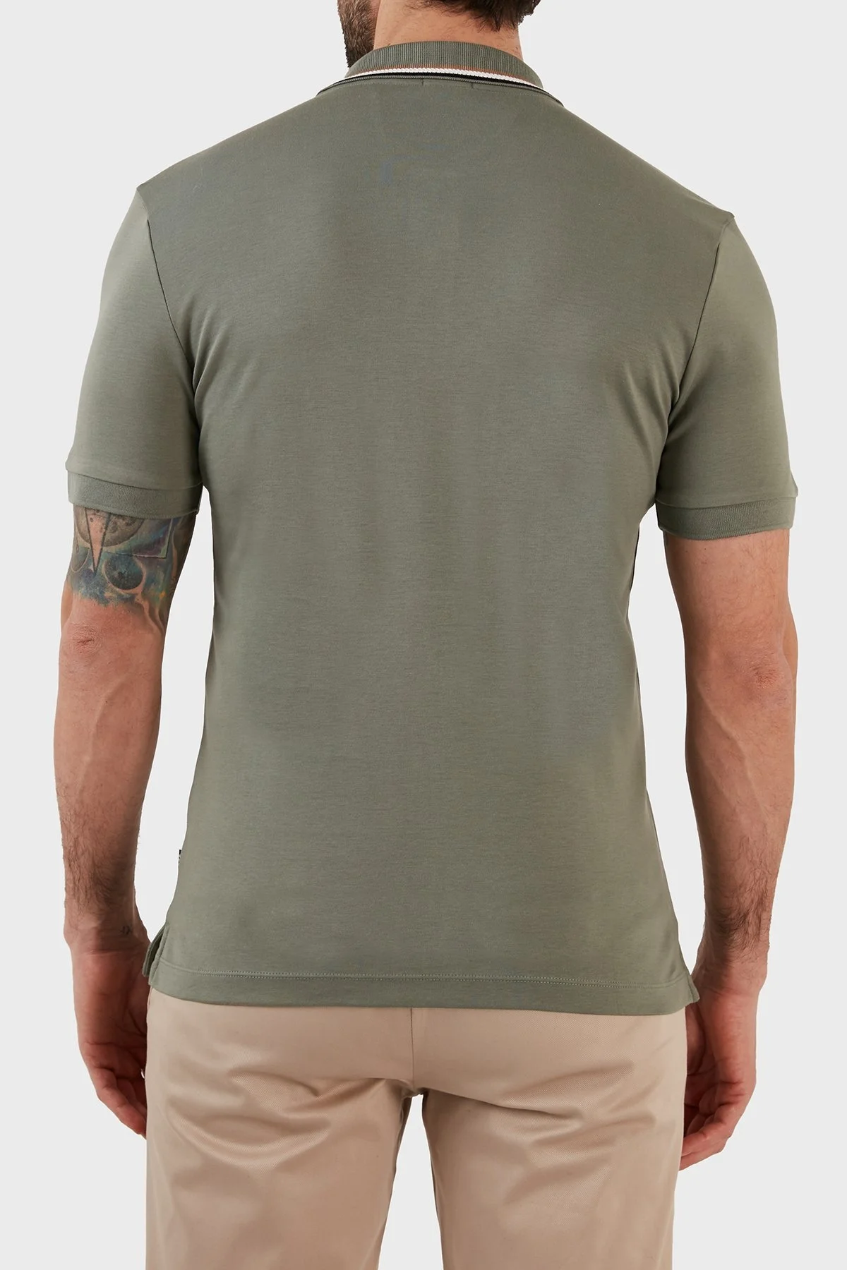 Boss Pamuklu Slim Fit Düğmeli Erkek Polo T Shirt 50469360 343 AÇIK YEŞİL - 6