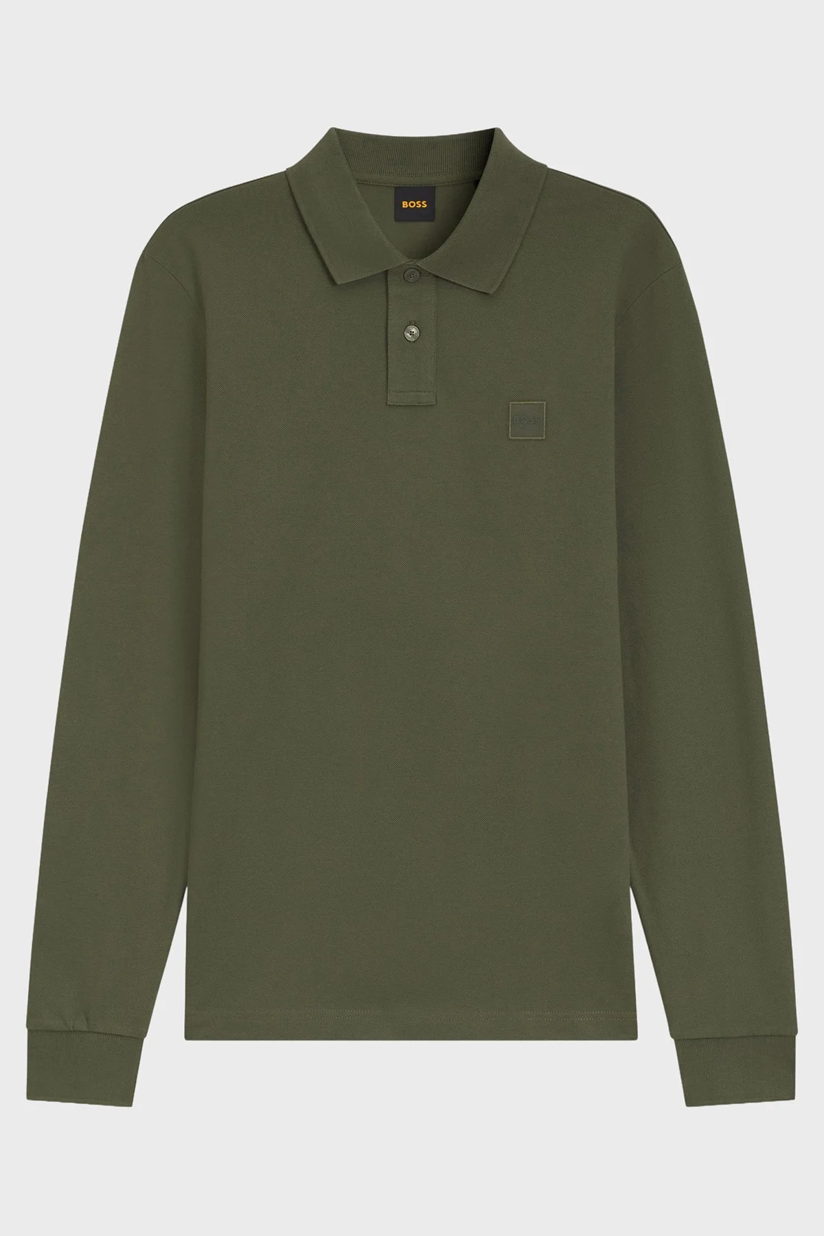 Boss Pamuklu Slim Fit Düğmeli Erkek Polo Yaka Sweat 50507704 325 Haki - 5