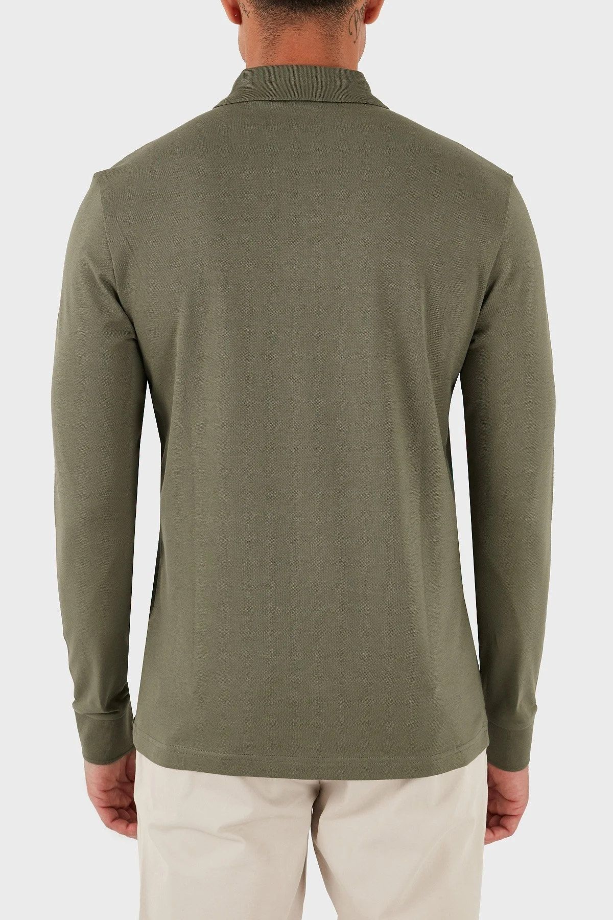 Boss Pamuklu Slim Fit Düğmeli Erkek Polo Yaka Sweat 50507704 342 HAKİ - 2