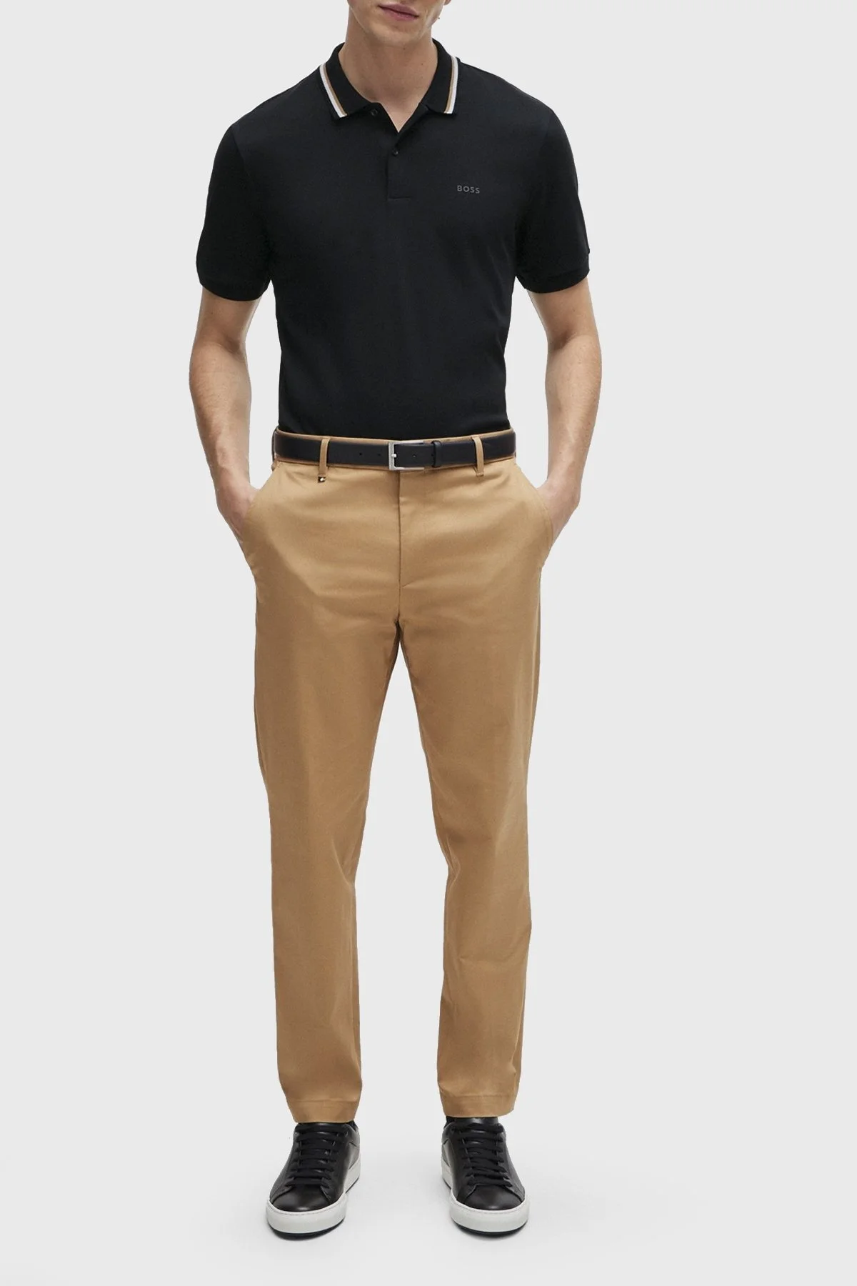 Boss Pamuklu Slim Fit Düğmeli Erkek Polo Yaka T Shirt 50469360 001 SİYAH - 2