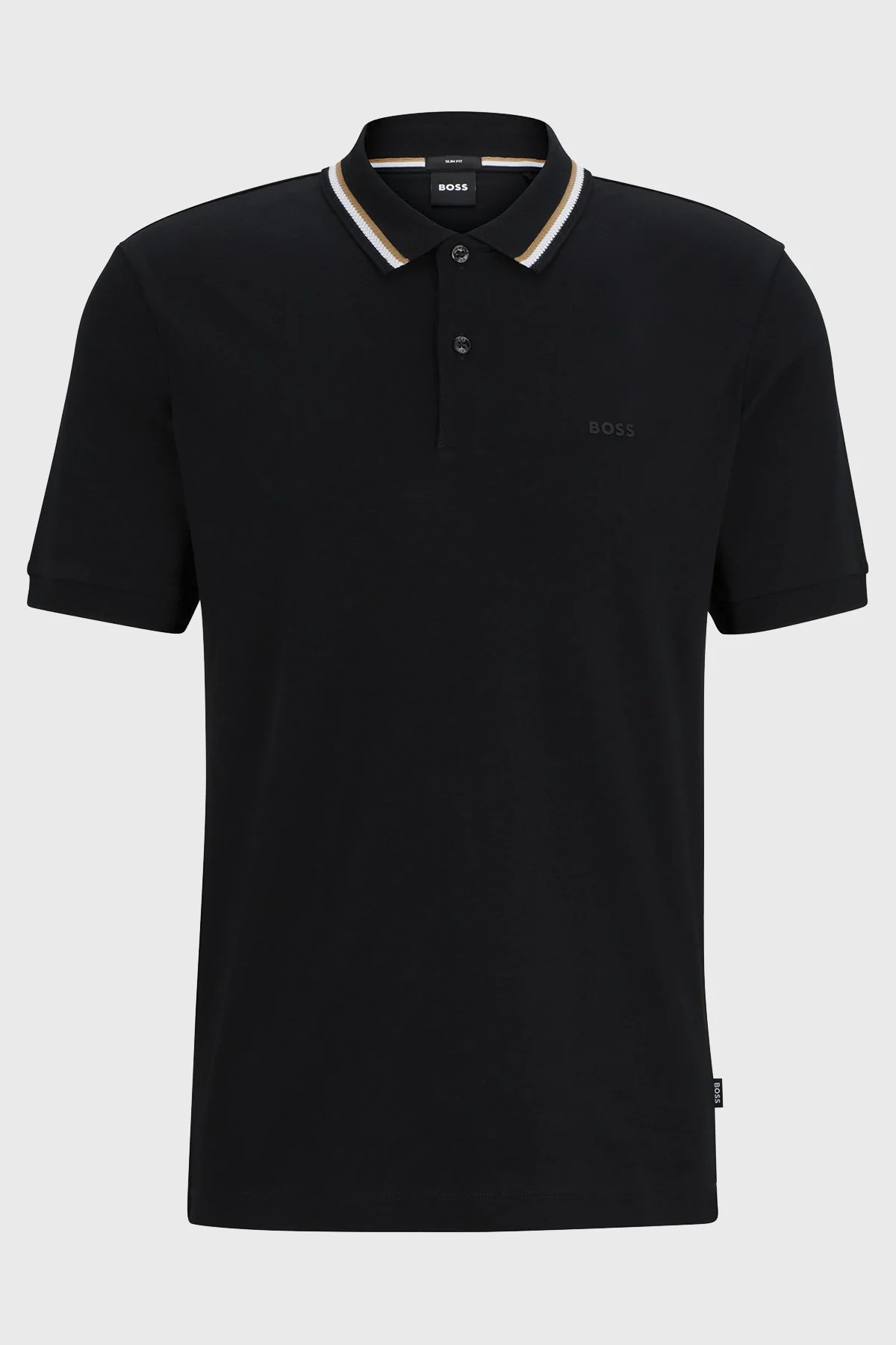 Boss Pamuklu Slim Fit Düğmeli Erkek Polo Yaka T Shirt 50469360 001 SİYAH - 5