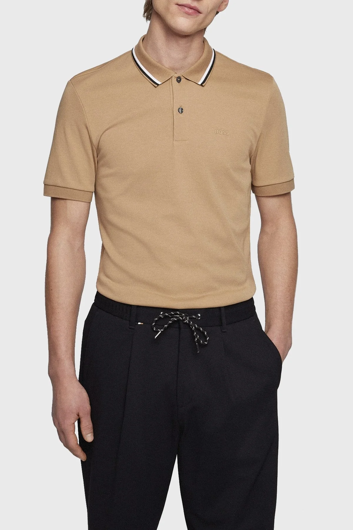 Boss Pamuklu Slim Fit Düğmeli Erkek Polo Yaka T Shirt 50469360 260 KAHVE - 1