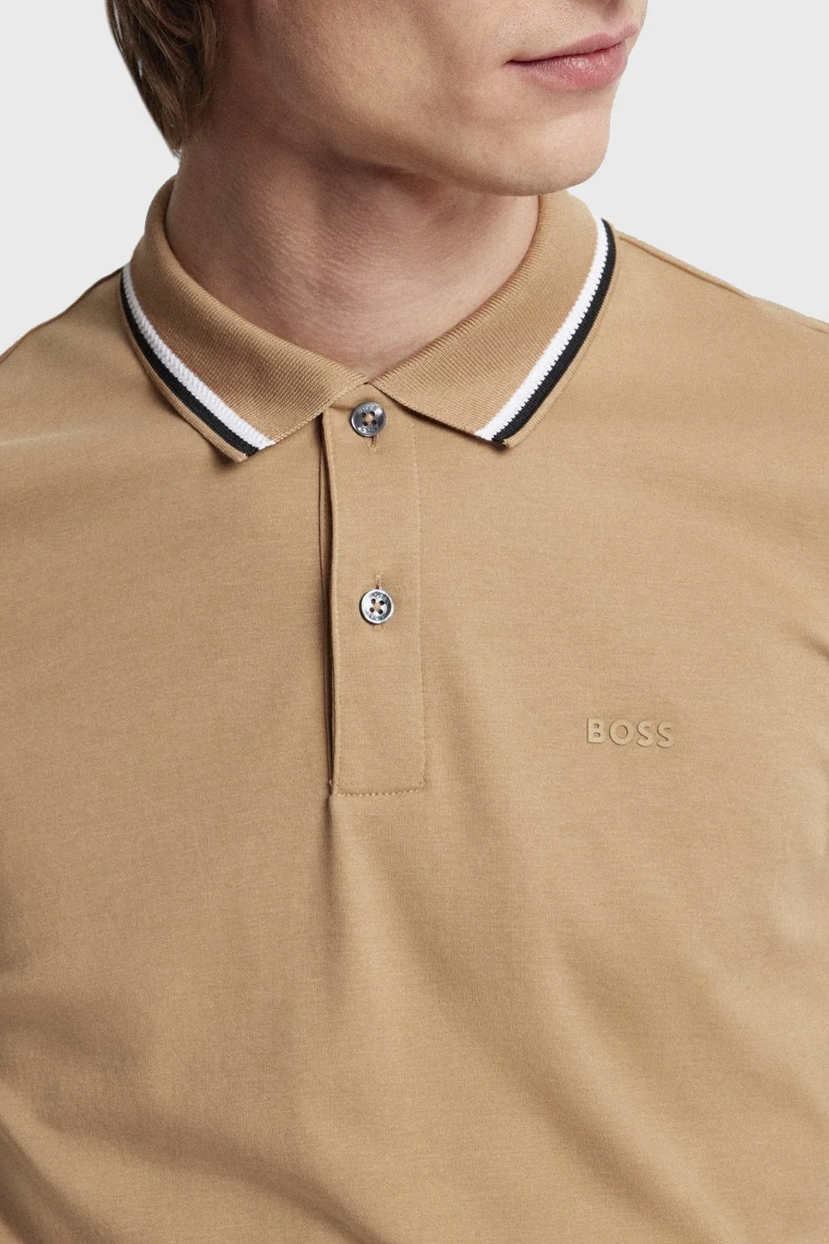 Boss Pamuklu Slim Fit Düğmeli Erkek Polo Yaka T Shirt 50469360 260 KAHVE - 2