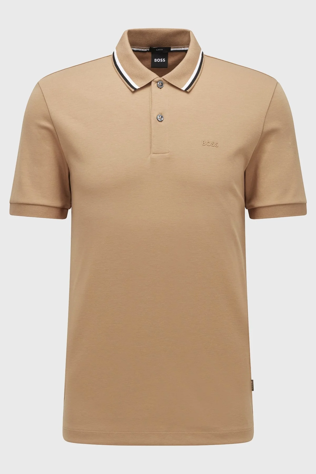 Boss Pamuklu Slim Fit Düğmeli Erkek Polo Yaka T Shirt 50469360 260 KAHVE - 5