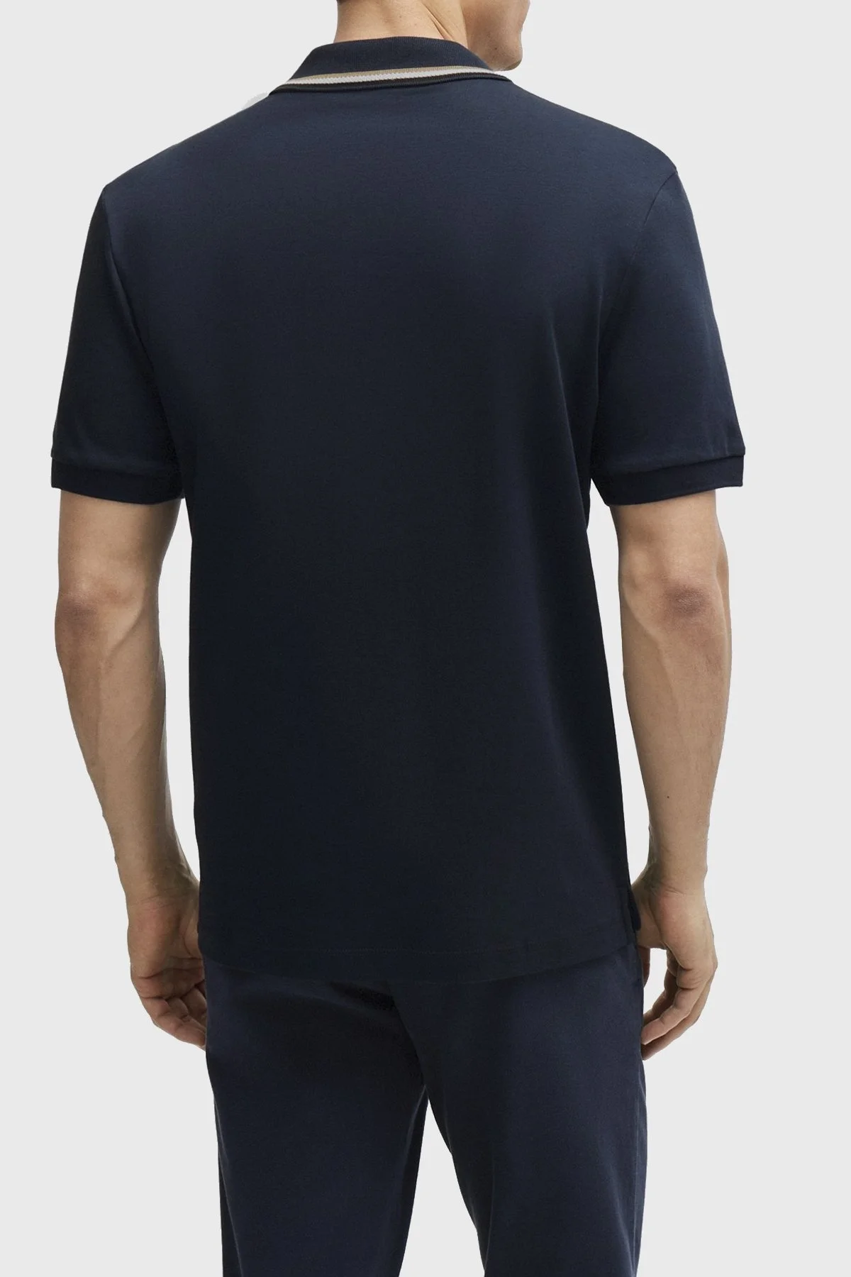 Boss Pamuklu Slim Fit Düğmeli Erkek Polo Yaka T Shirt 50469360 404 LACİVERT - 4