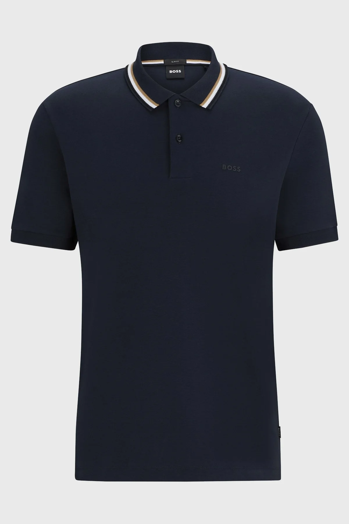 Boss Pamuklu Slim Fit Düğmeli Erkek Polo Yaka T Shirt 50469360 404 LACİVERT - 5