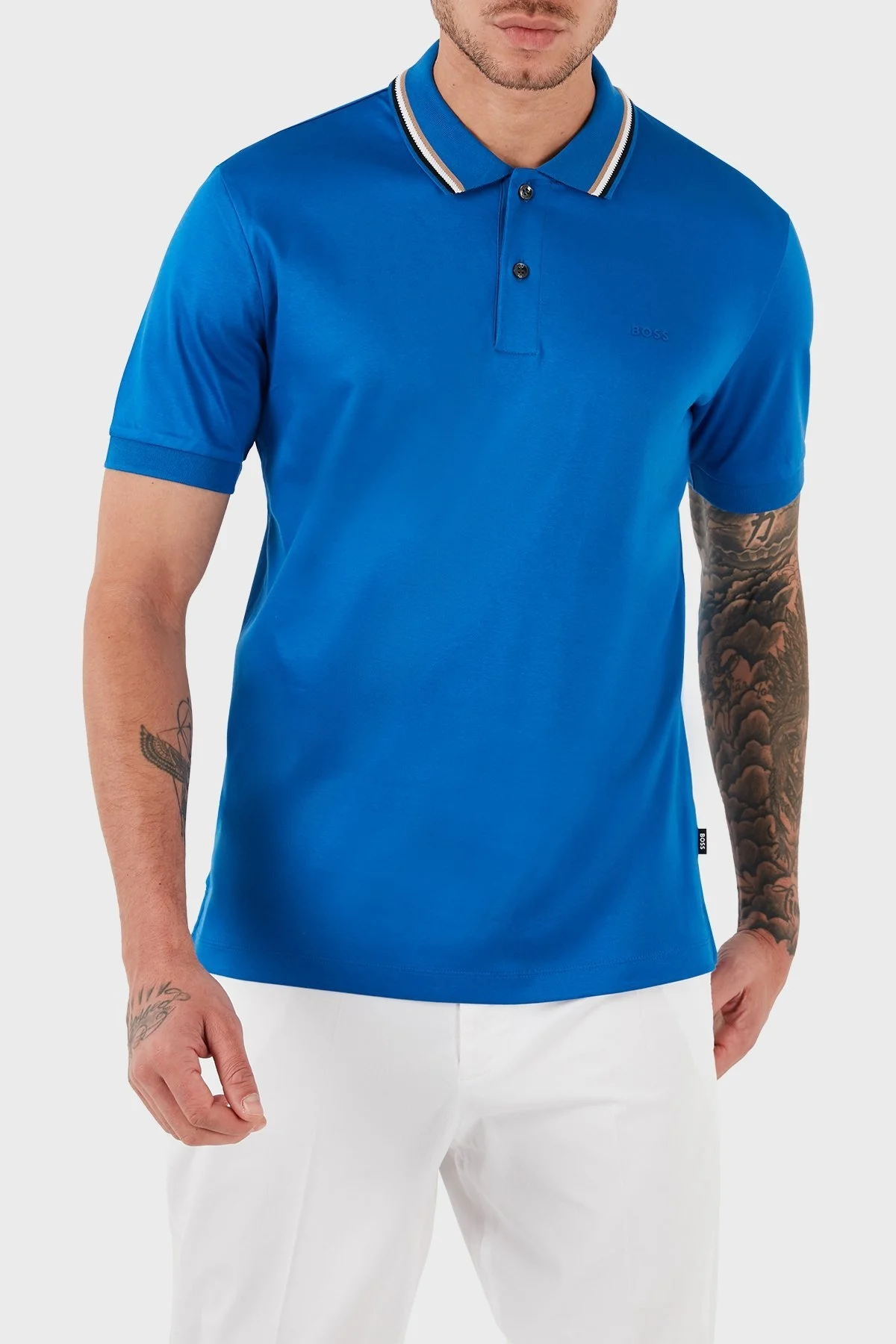 Boss Pamuklu Slim Fit Düğmeli Erkek Polo Yaka T Shirt 50469360 423 SAKS - 1