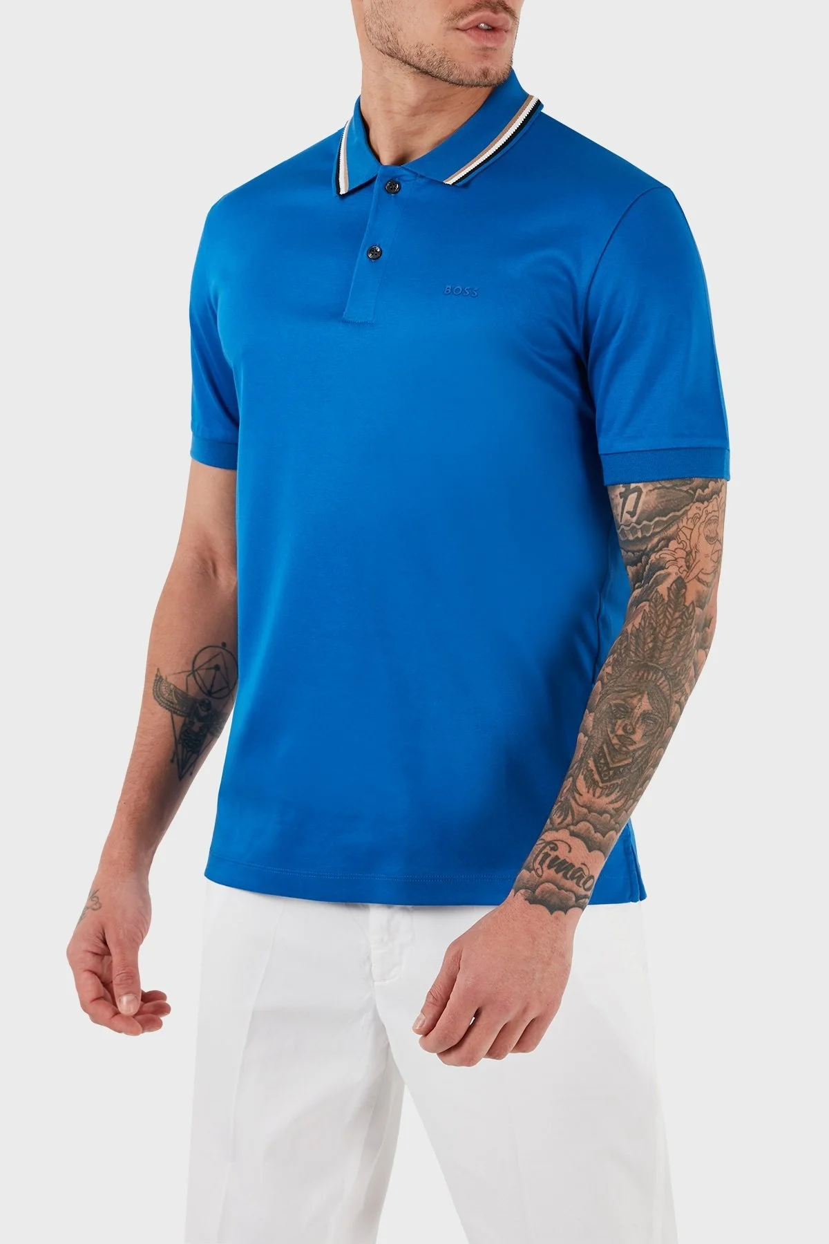 Boss Pamuklu Slim Fit Düğmeli Erkek Polo Yaka T Shirt 50469360 423 SAKS - 6