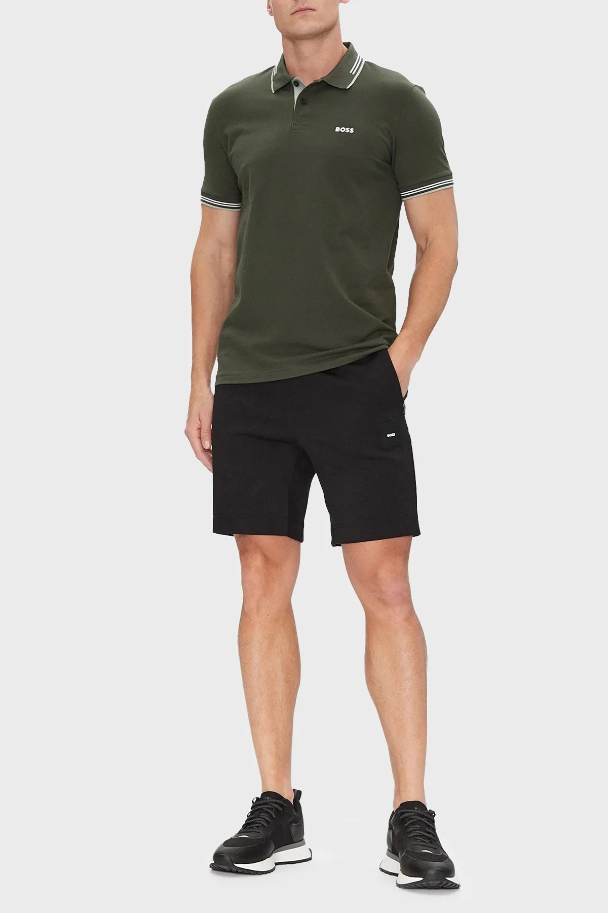 Boss Pamuklu Slim Fit Düğmeli Erkek Polo Yaka T Shirt 50506193 355 YEŞİL - 2