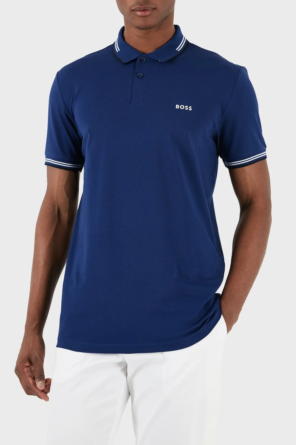 Boss Pamuklu Slim Fit Düğmeli Erkek Polo Yaka T Shirt 50506193 407 LACİVERT - 4