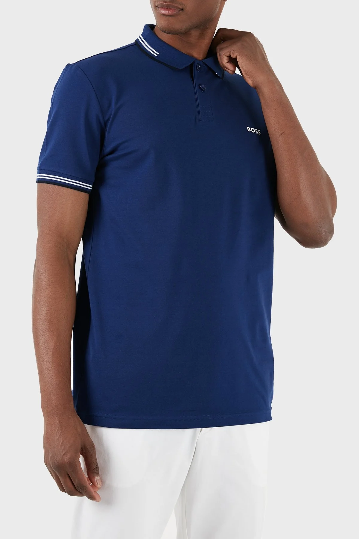 Boss Pamuklu Slim Fit Düğmeli Erkek Polo Yaka T Shirt 50506193 407 LACİVERT - 5