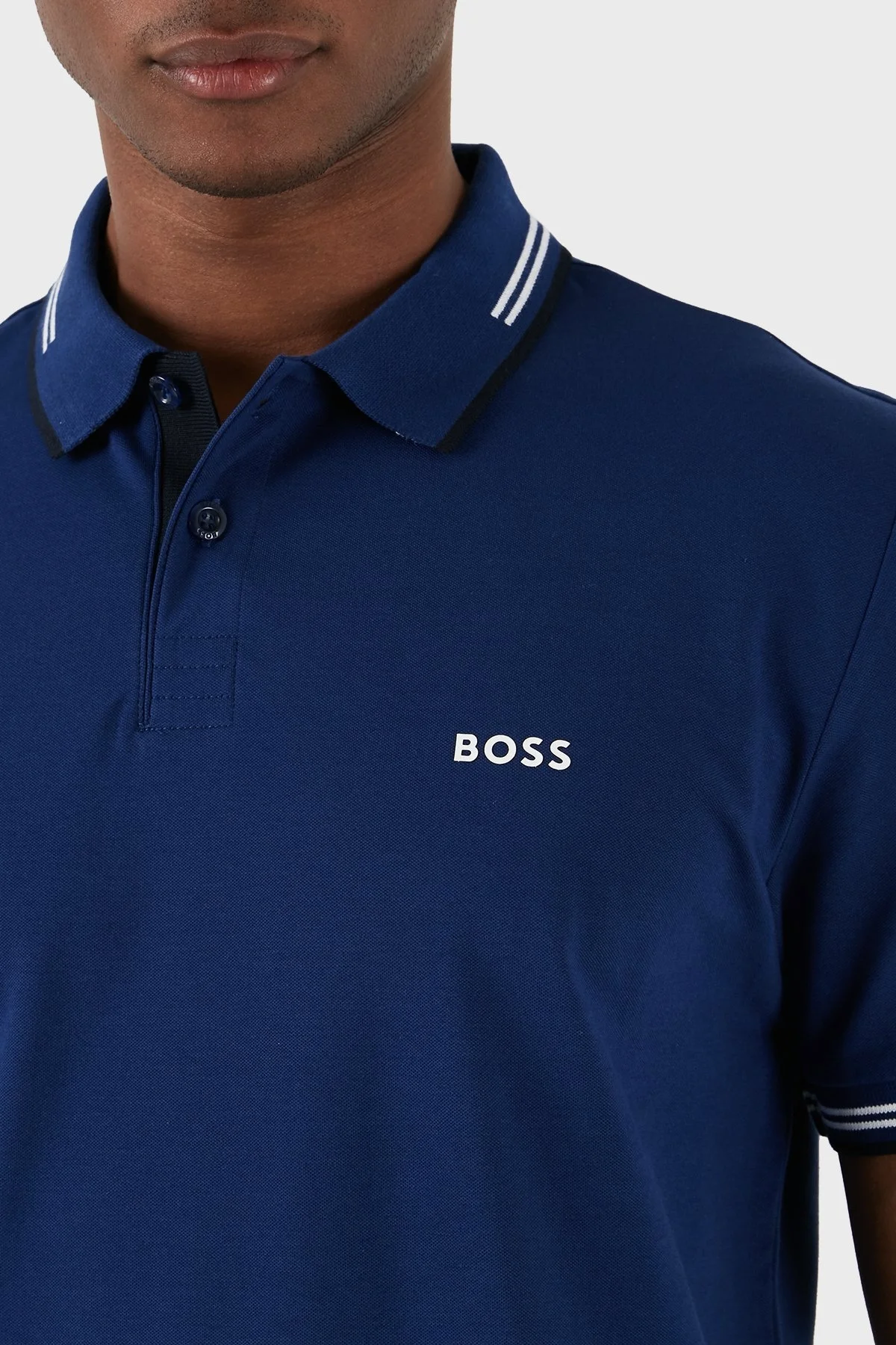 Boss Pamuklu Slim Fit Düğmeli Erkek Polo Yaka T Shirt 50506193 407 LACİVERT - 6