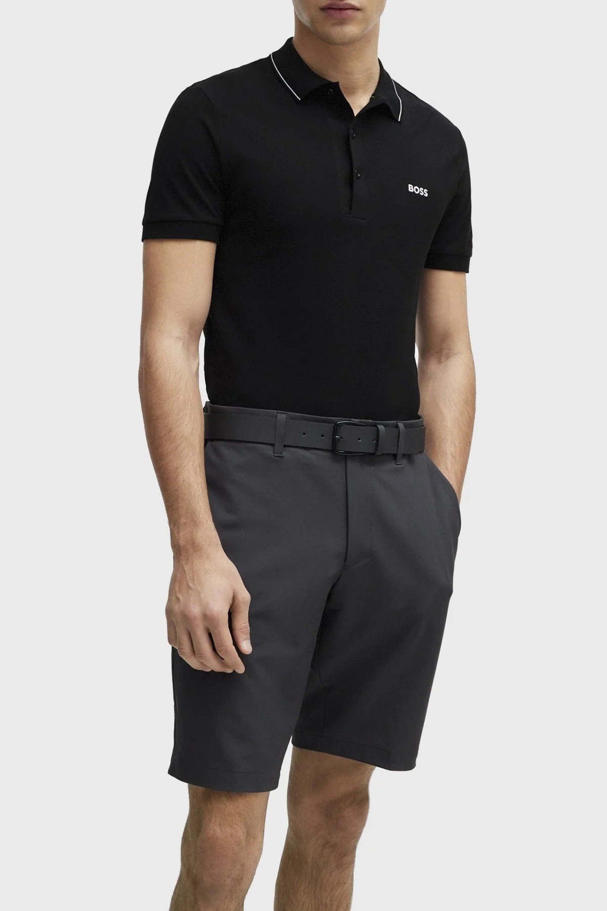 Boss Pamuklu Slim Fit Düğmeli Erkek Polo Yaka T Shirt 50506195 003 SİYAH - 1