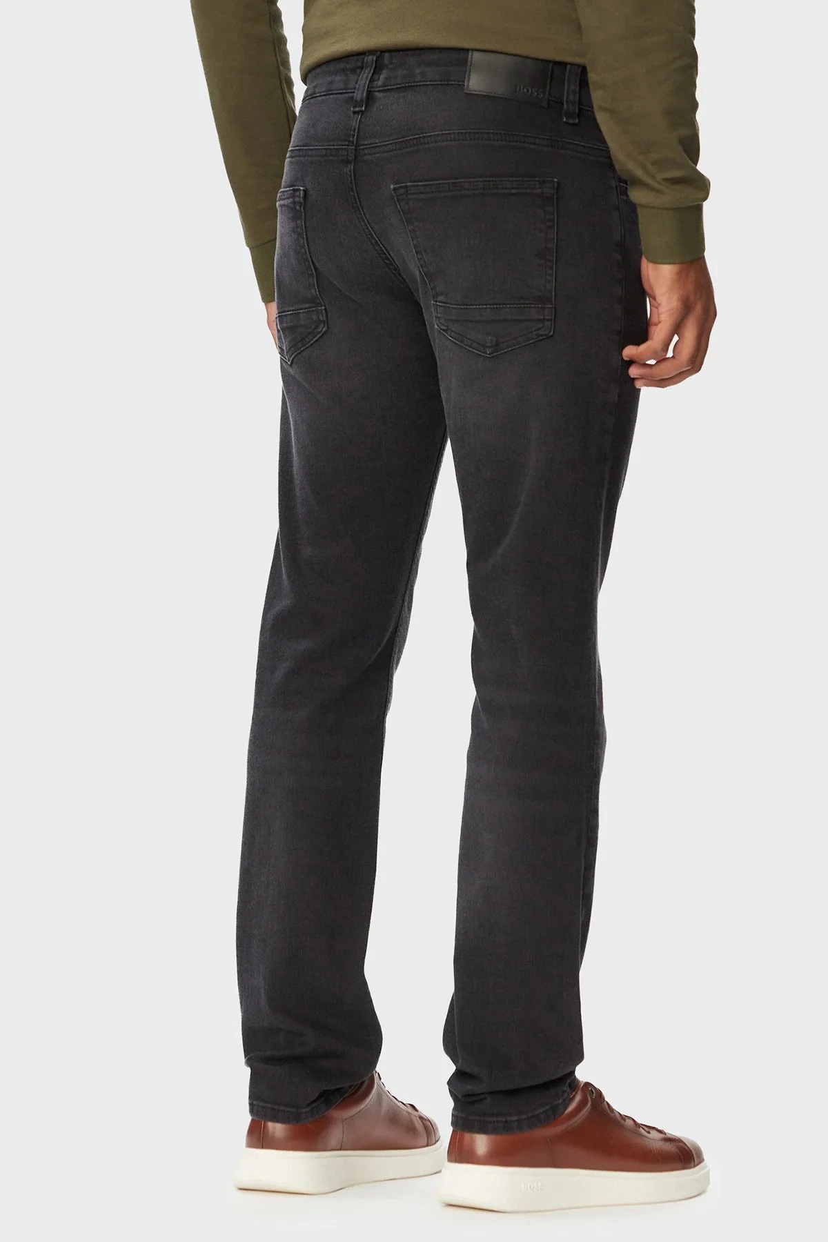 Boss Pamuklu Slim Fit Düz Paça Jeans Erkek Kot Pantolon 50471010 008 Siyah - 3