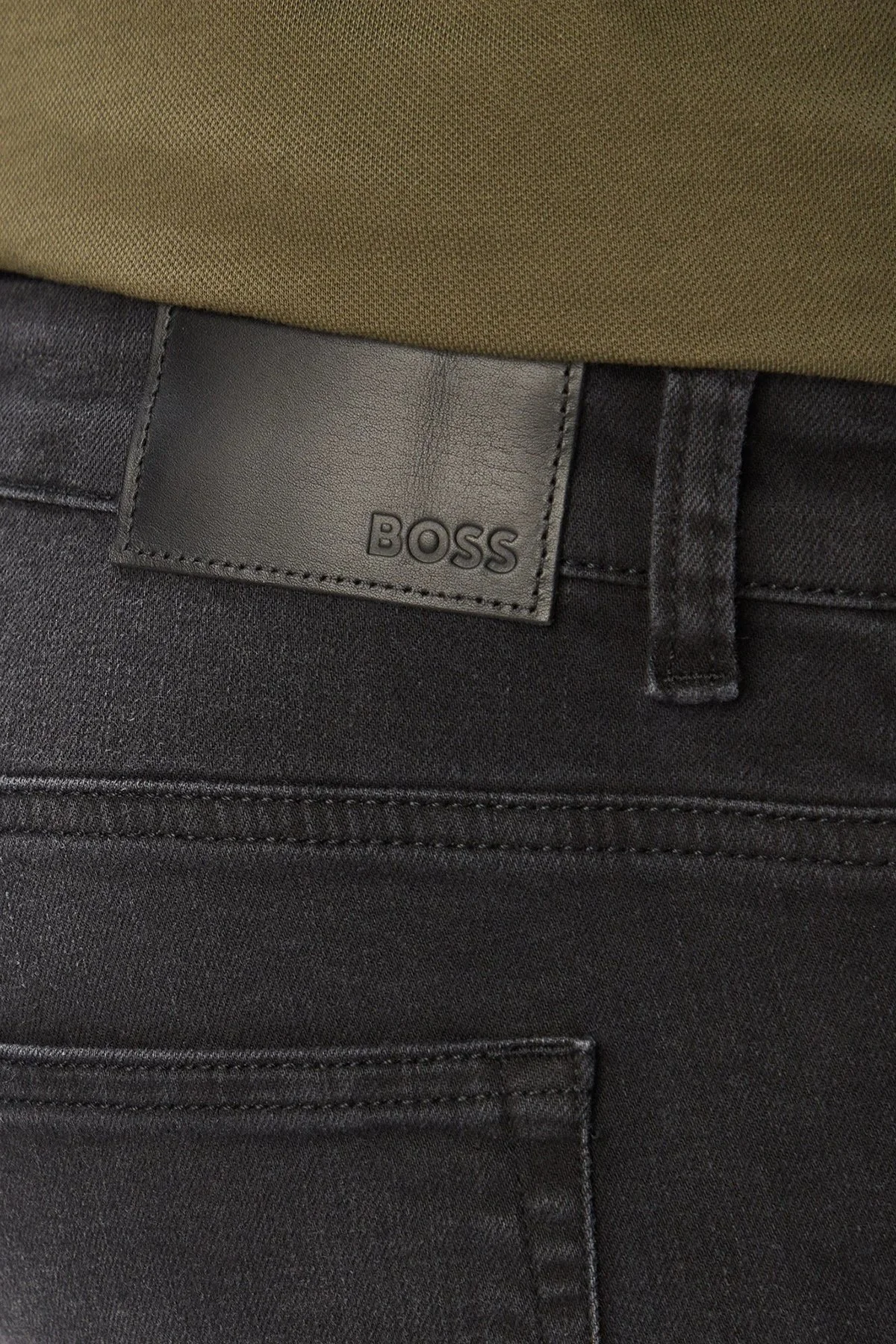 Boss Pamuklu Slim Fit Düz Paça Jeans Erkek Kot Pantolon 50471010 008 Siyah - 5