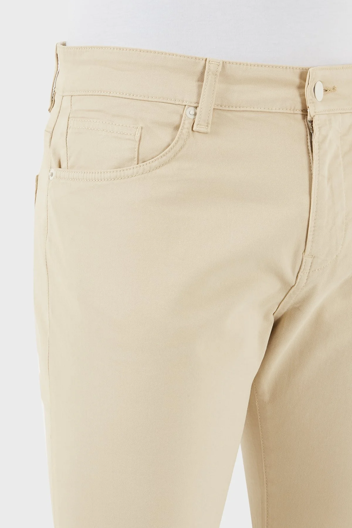 Boss Pamuklu Slim Fit Düz Paça Jeans Erkek Kot Pantolon 50495370 276 BEJ - 4