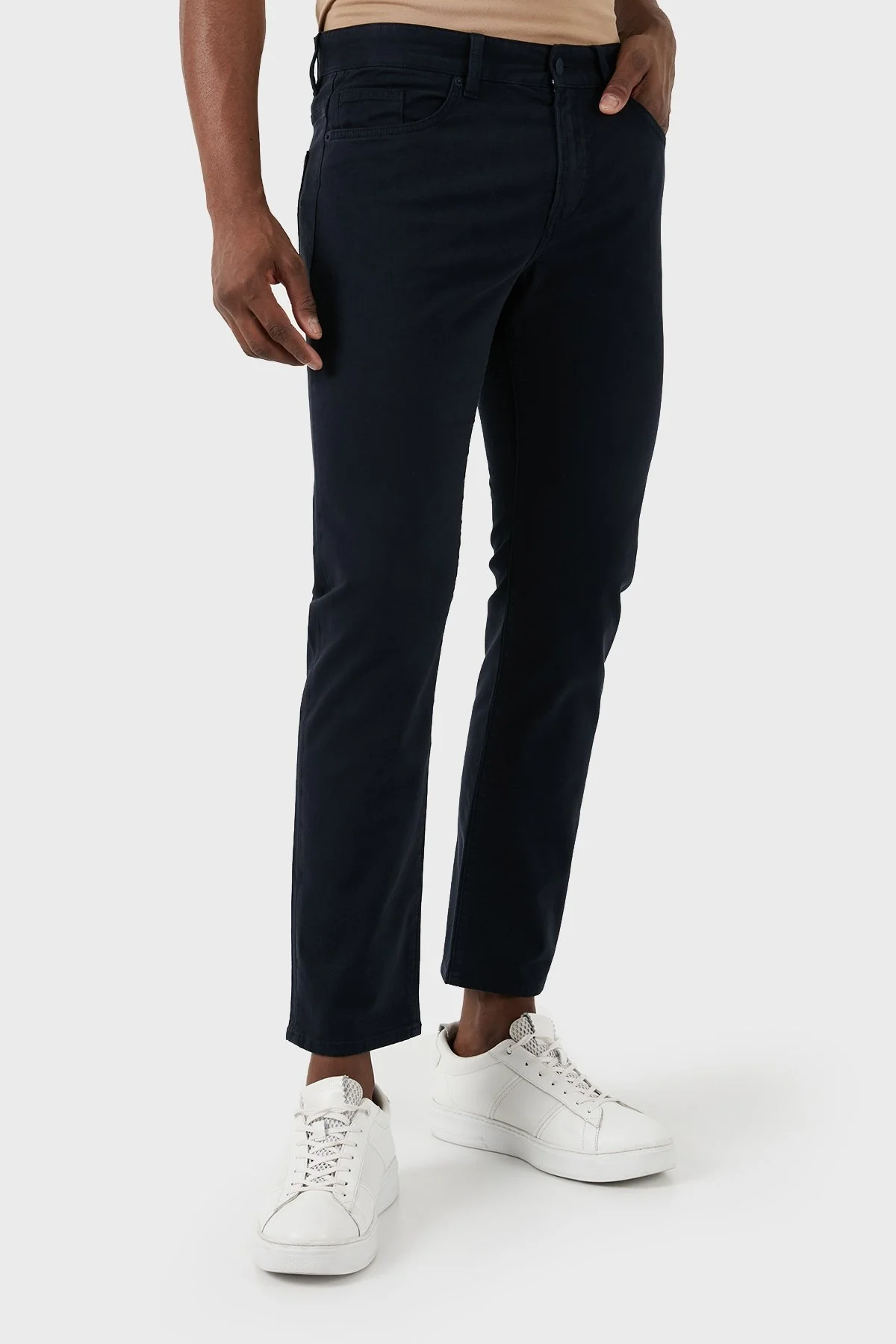 Boss Pamuklu Slim Fit Düz Paça Jeans Erkek Kot Pantolon 50495370 404 LACİVERT - 3