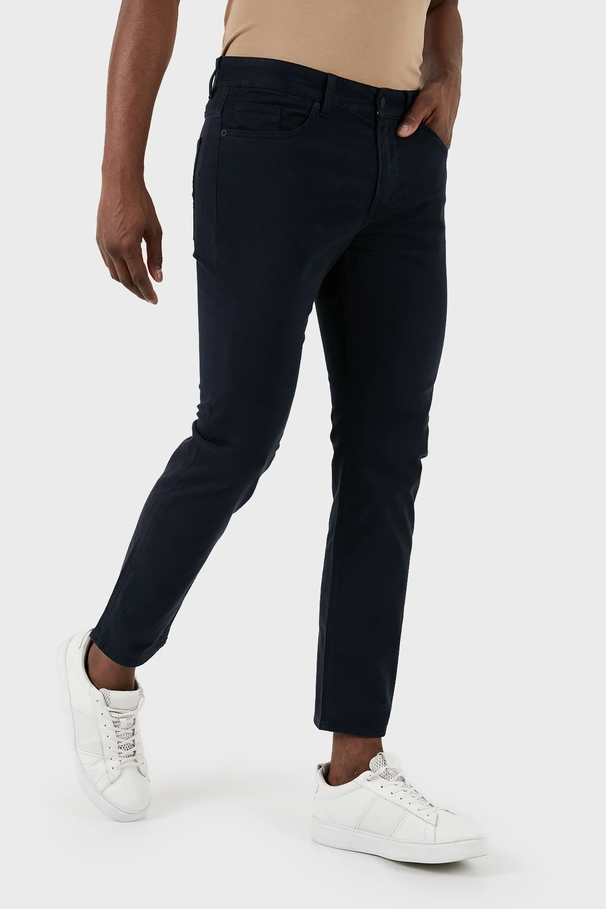 Boss Pamuklu Slim Fit Düz Paça Jeans Erkek Kot Pantolon 50495370 404 LACİVERT - 4