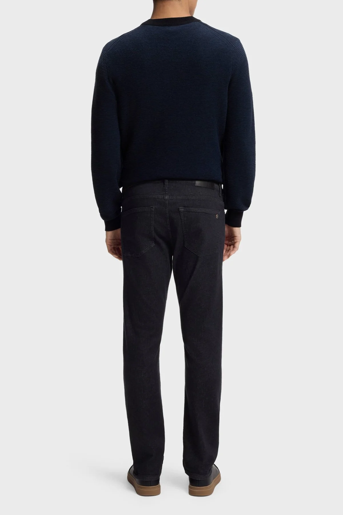 Boss Pamuklu Slim Fit Düz Paça Jeans Erkek Kot Pantolon 50553407 401 Lacivert - 3
