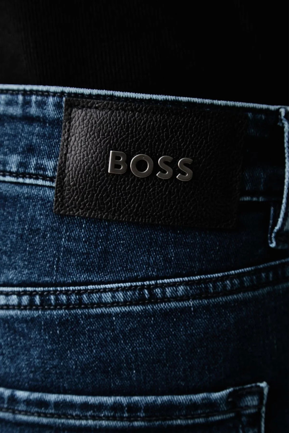Boss Pamuklu Slim Fit Düz Paça Jeans Erkek Kot Pantolon 50568807 417 Lacivert - 4