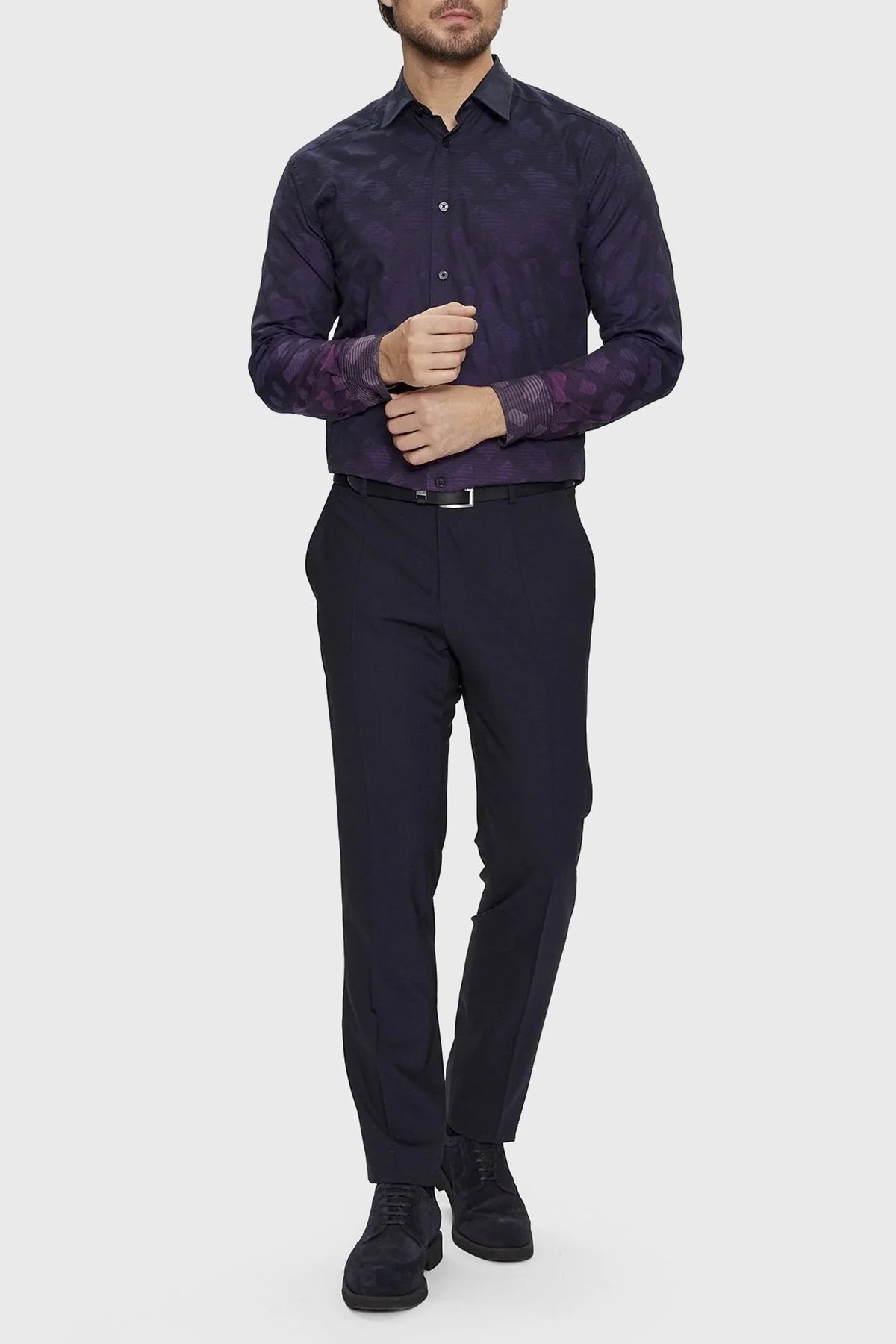 Boss Pamuklu Slim Fit Erkek Gömlek 50502918 510 MOR - 2