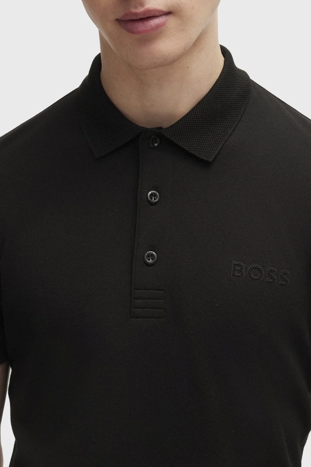 Boss Pamuklu Slim Fit Erkek Polo Yaka T Shirt 50512789 001 SİYAH - 2