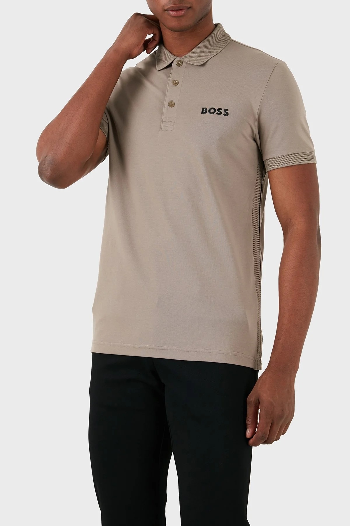 Boss Pamuklu Slim Fit Erkek Polo Yaka T Shirt 50512789 334 HAKİ - 5