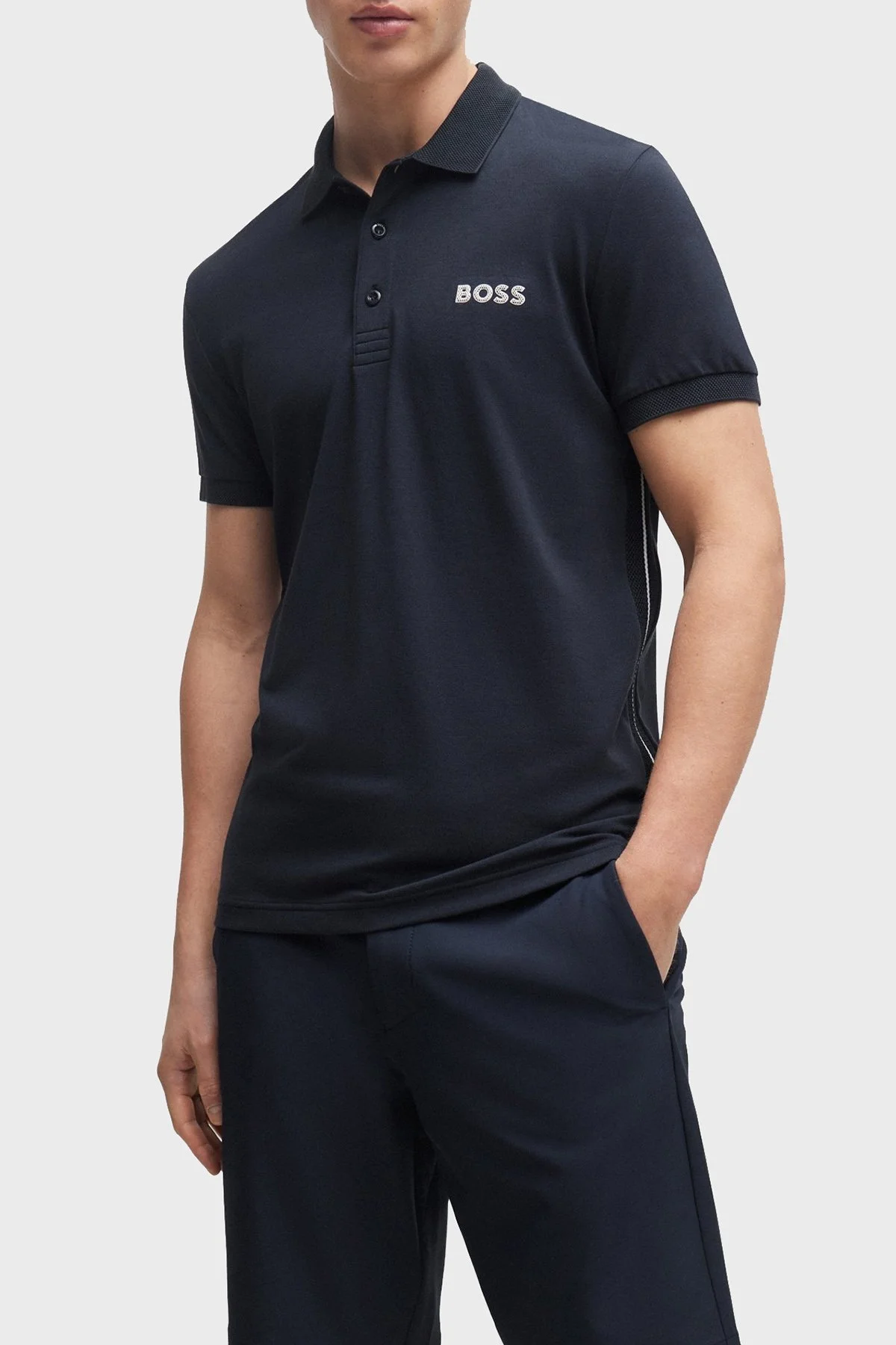 Boss Pamuklu Slim Fit Erkek Polo Yaka T Shirt 50512789 402 LACİVERT - 1