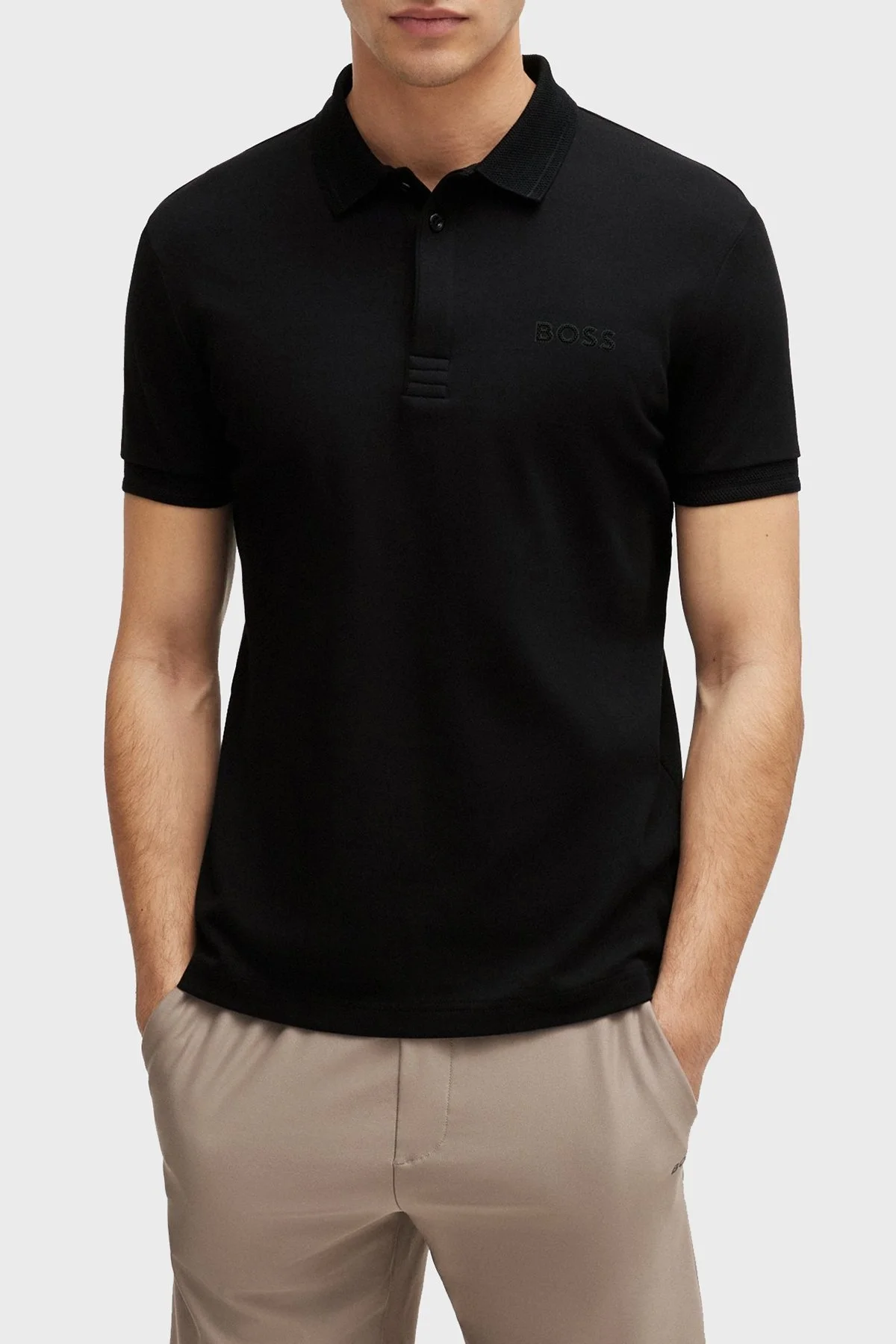 Boss Pamuklu Slim Fit Erkek Polo Yaka T Shirt 50512892 001 SİYAH - 1