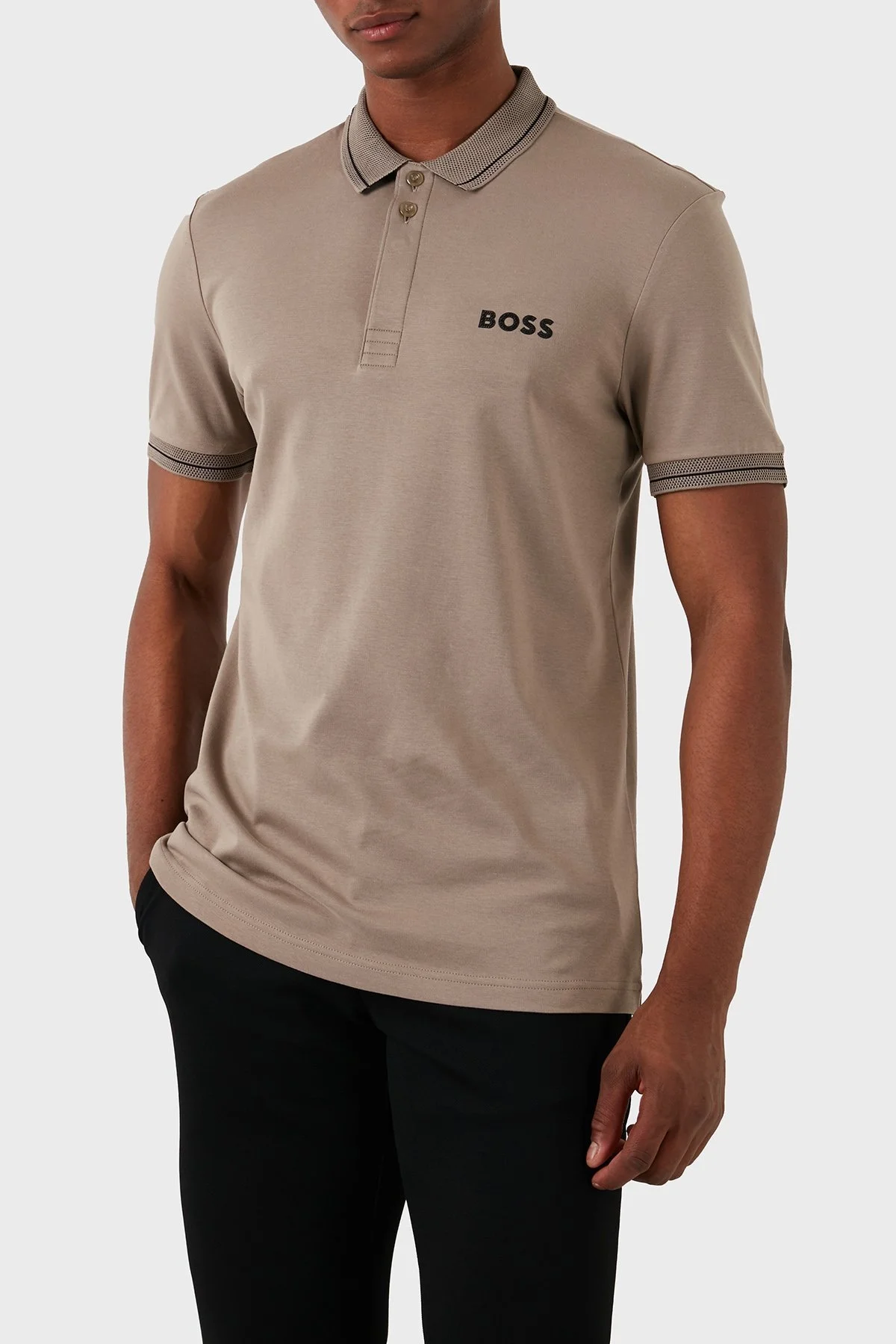 Boss Pamuklu Slim Fit Erkek Polo Yaka T Shirt 50512892 334 HAKİ - 1
