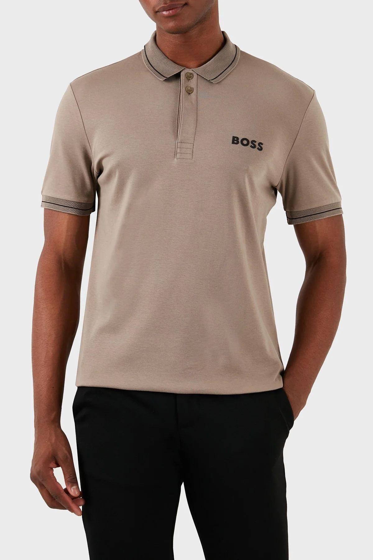 Boss Pamuklu Slim Fit Erkek Polo Yaka T Shirt 50512892 334 HAKİ - 3
