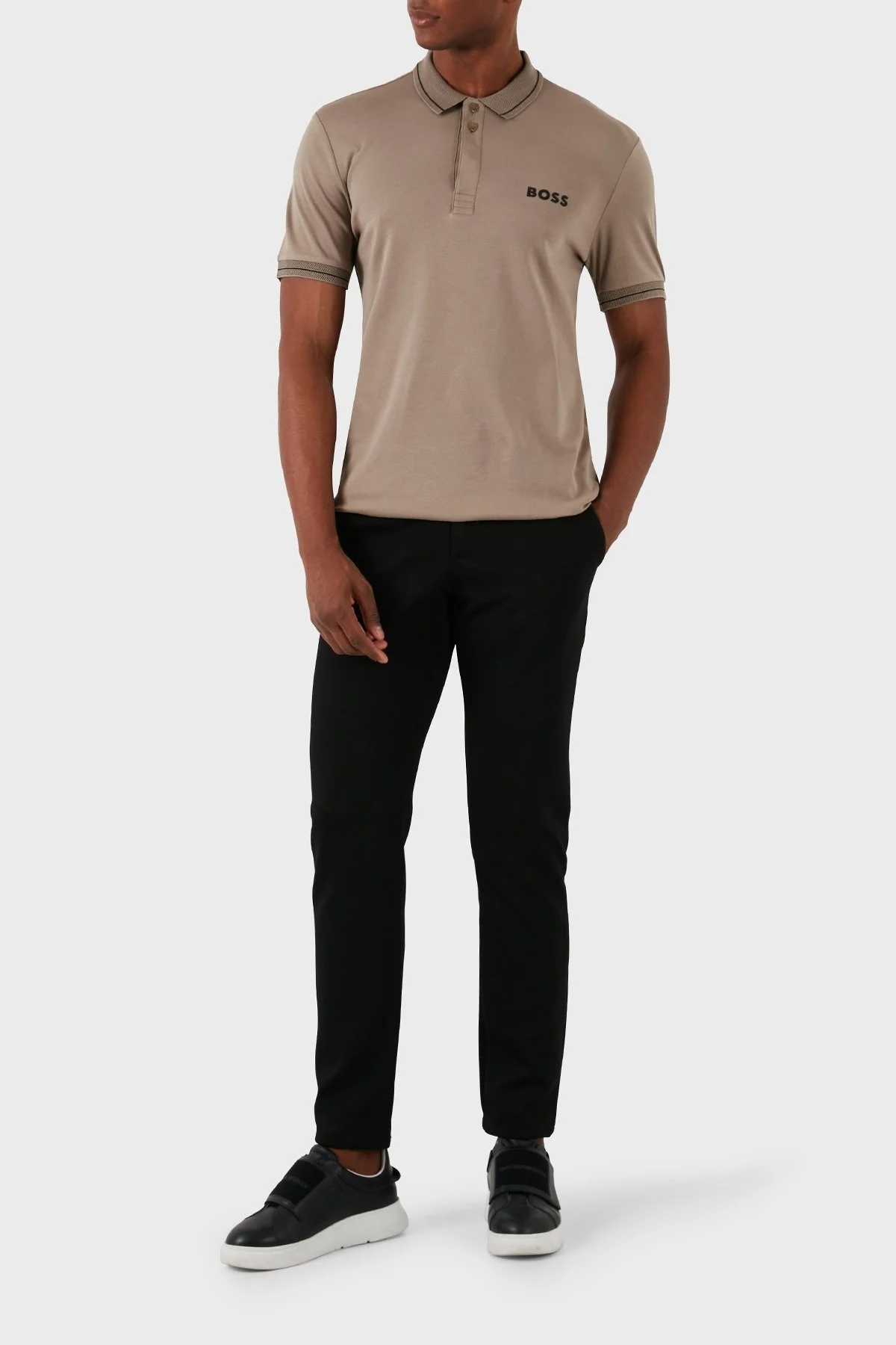 Boss Pamuklu Slim Fit Erkek Polo Yaka T Shirt 50512892 334 HAKİ - 4