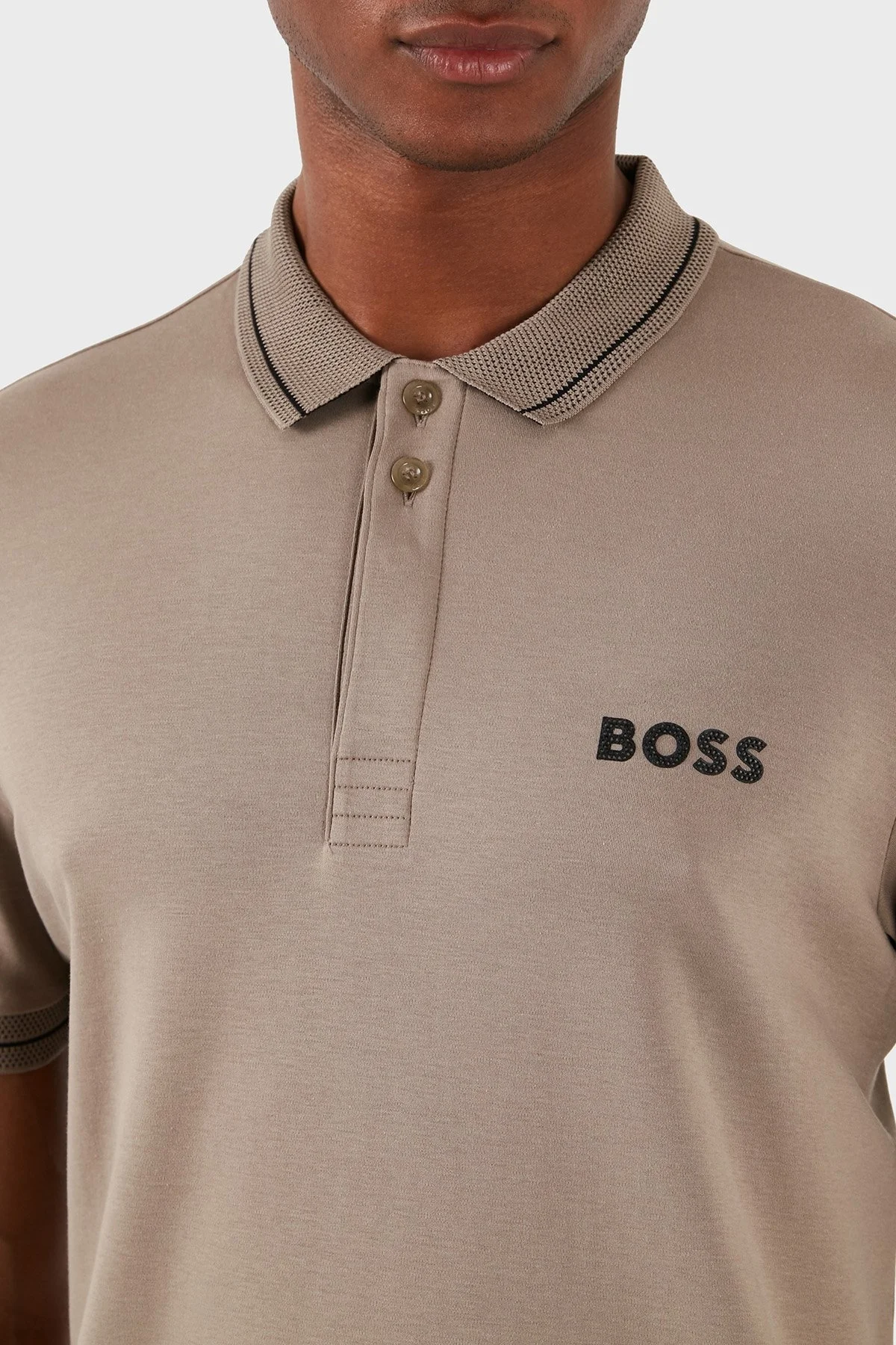Boss Pamuklu Slim Fit Erkek Polo Yaka T Shirt 50512892 334 HAKİ - 5