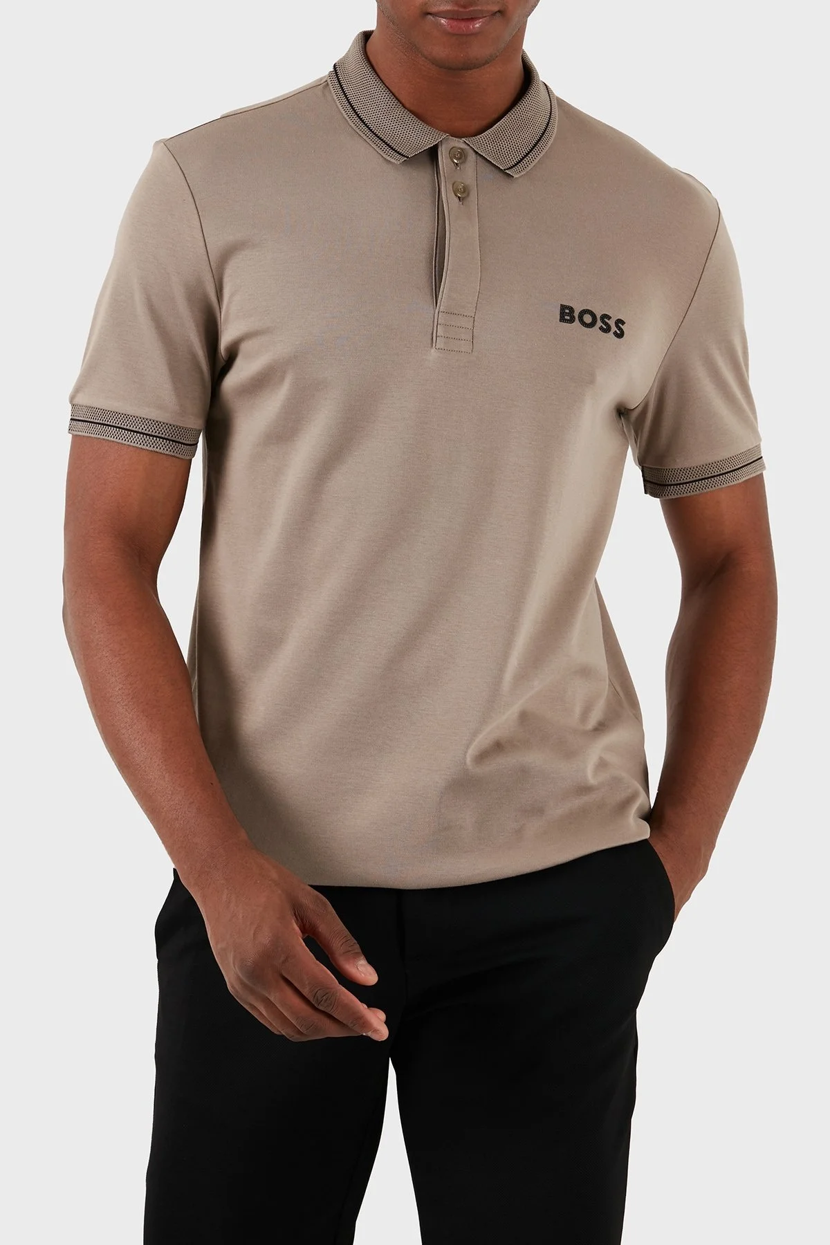 Boss Pamuklu Slim Fit Erkek Polo Yaka T Shirt 50512892 334 HAKİ - 6