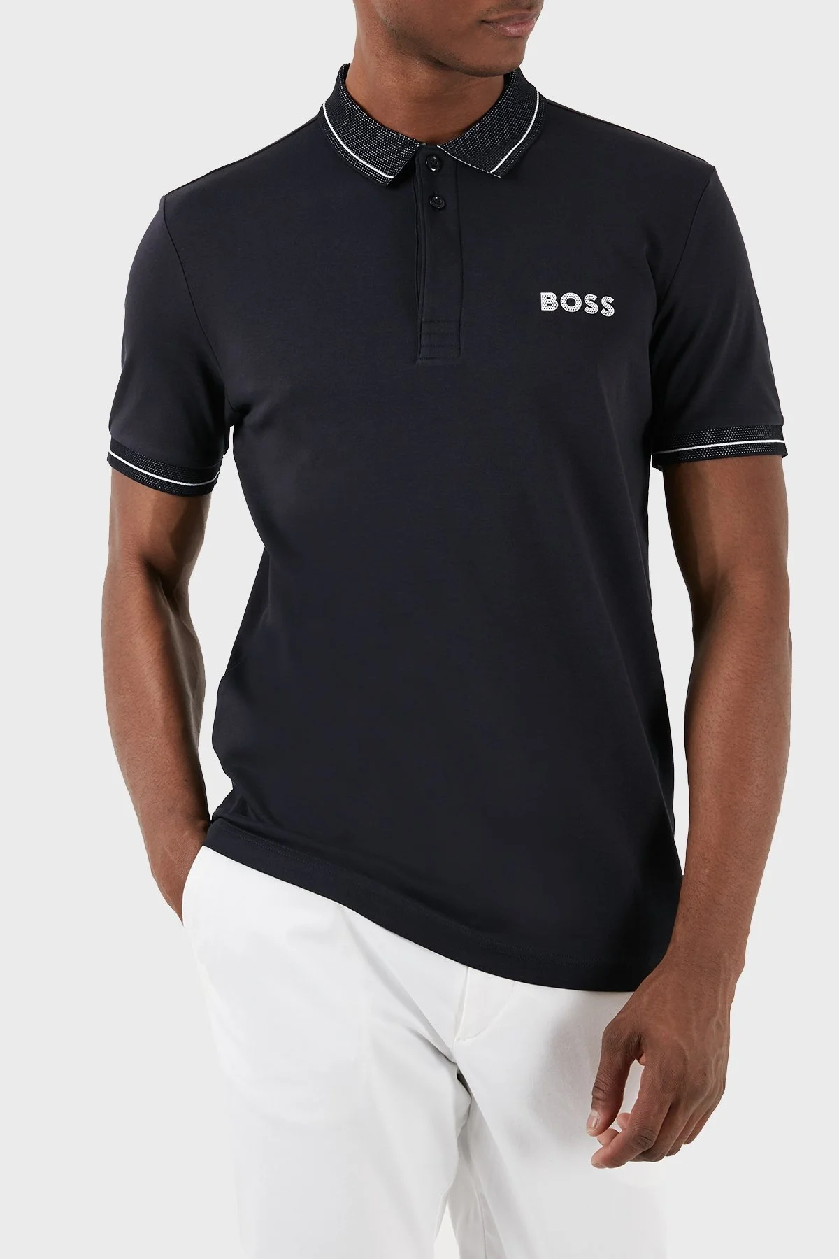 Boss Pamuklu Slim Fit Erkek Polo Yaka T Shirt 50512892 402 LACİVERT - 1