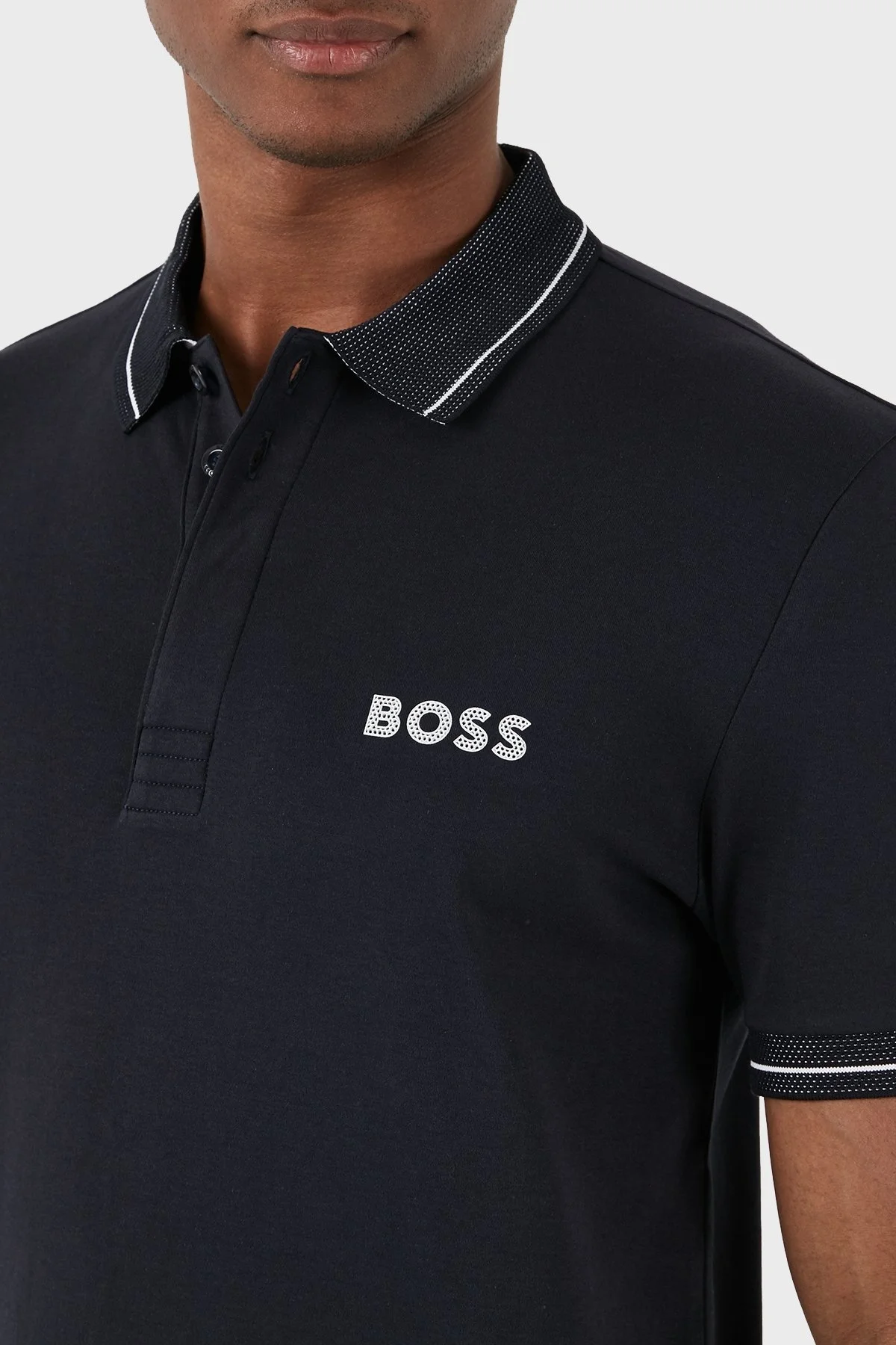Boss Pamuklu Slim Fit Erkek Polo Yaka T Shirt 50512892 402 LACİVERT - 4