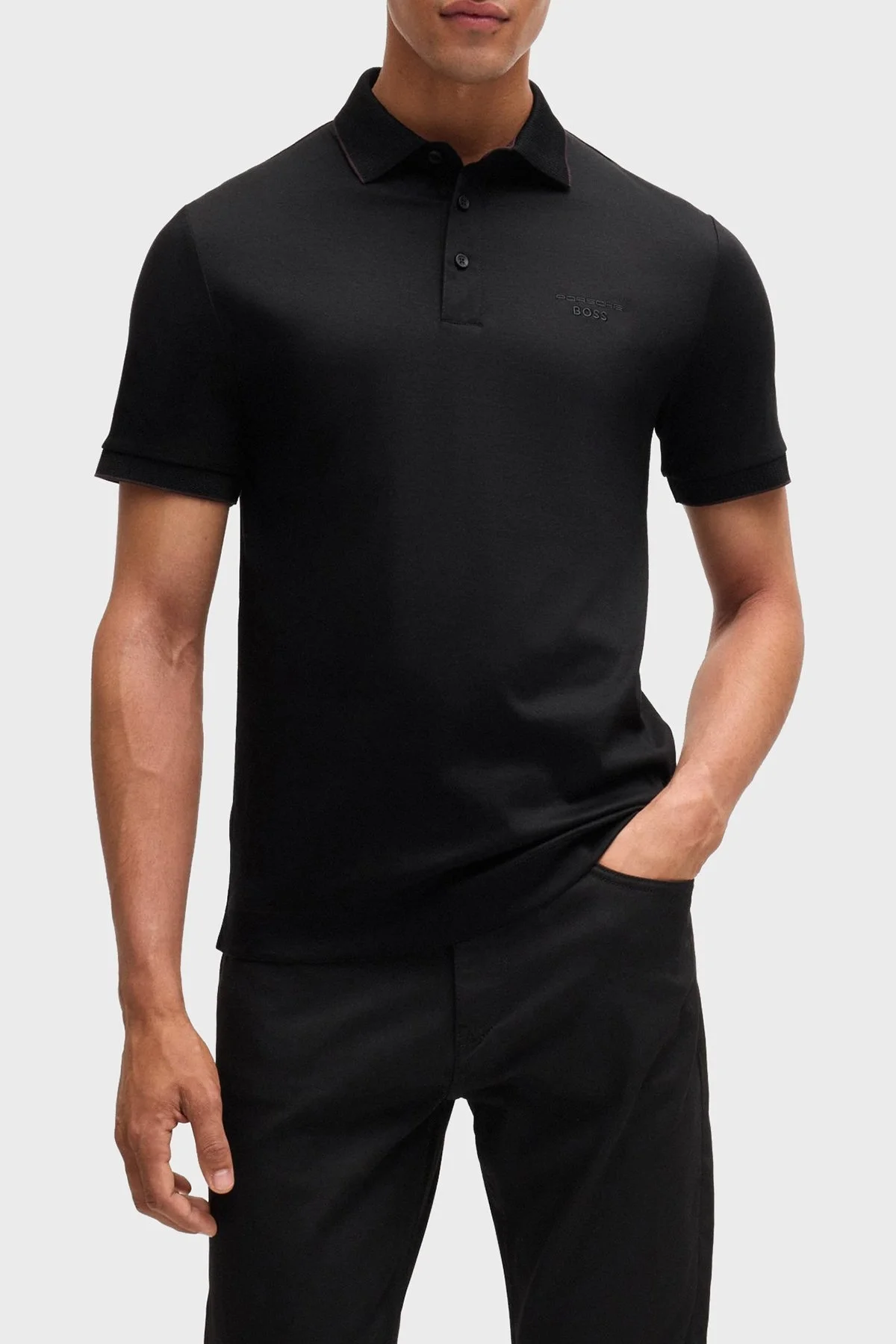 Boss Pamuklu Slim Fit Erkek Polo Yaka T Shirt 50519931 001 SİYAH - 1