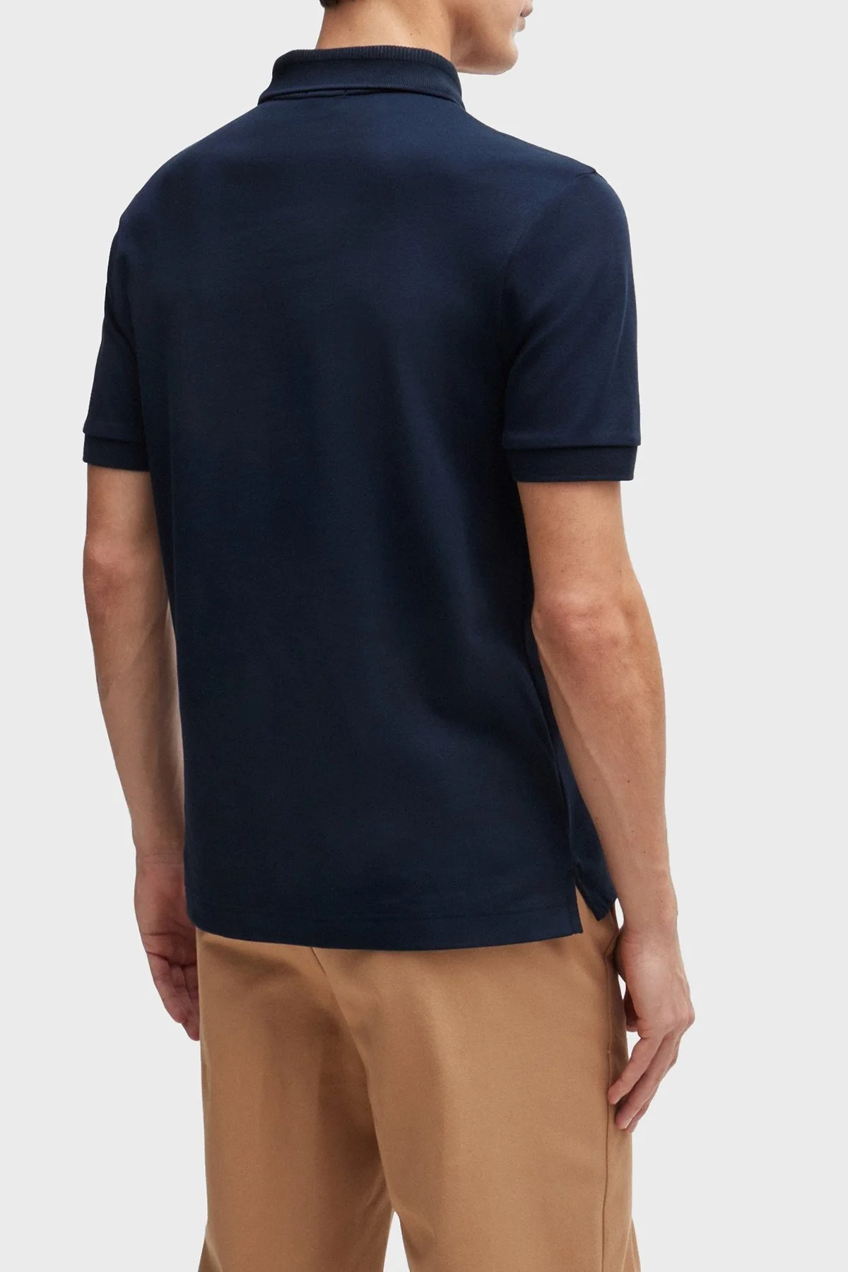 Boss Pamuklu Slim Fit Fermuarlı Erkek Polo Yaka T Shirt 50513375 404 LACİVERT - 4