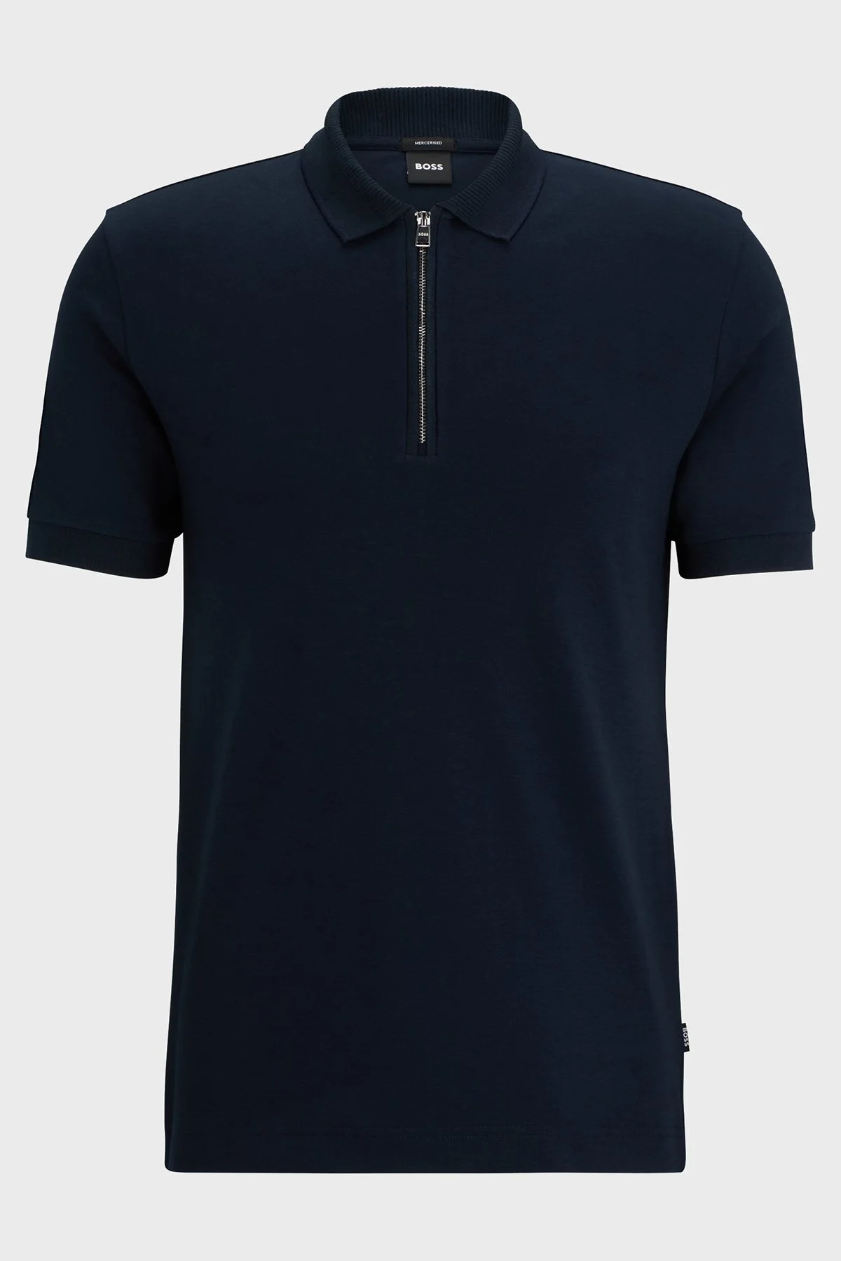 Boss Pamuklu Slim Fit Fermuarlı Erkek Polo Yaka T Shirt 50513375 404 LACİVERT - 5